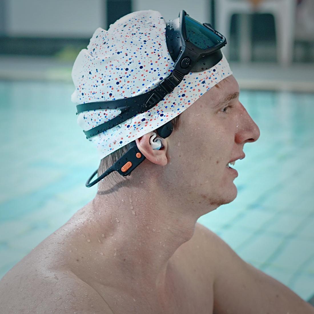 Tayogo Waterproof Bone Conduction Swimming MP3 Player,Bluetooth 5.4, 32GB Memory -W22