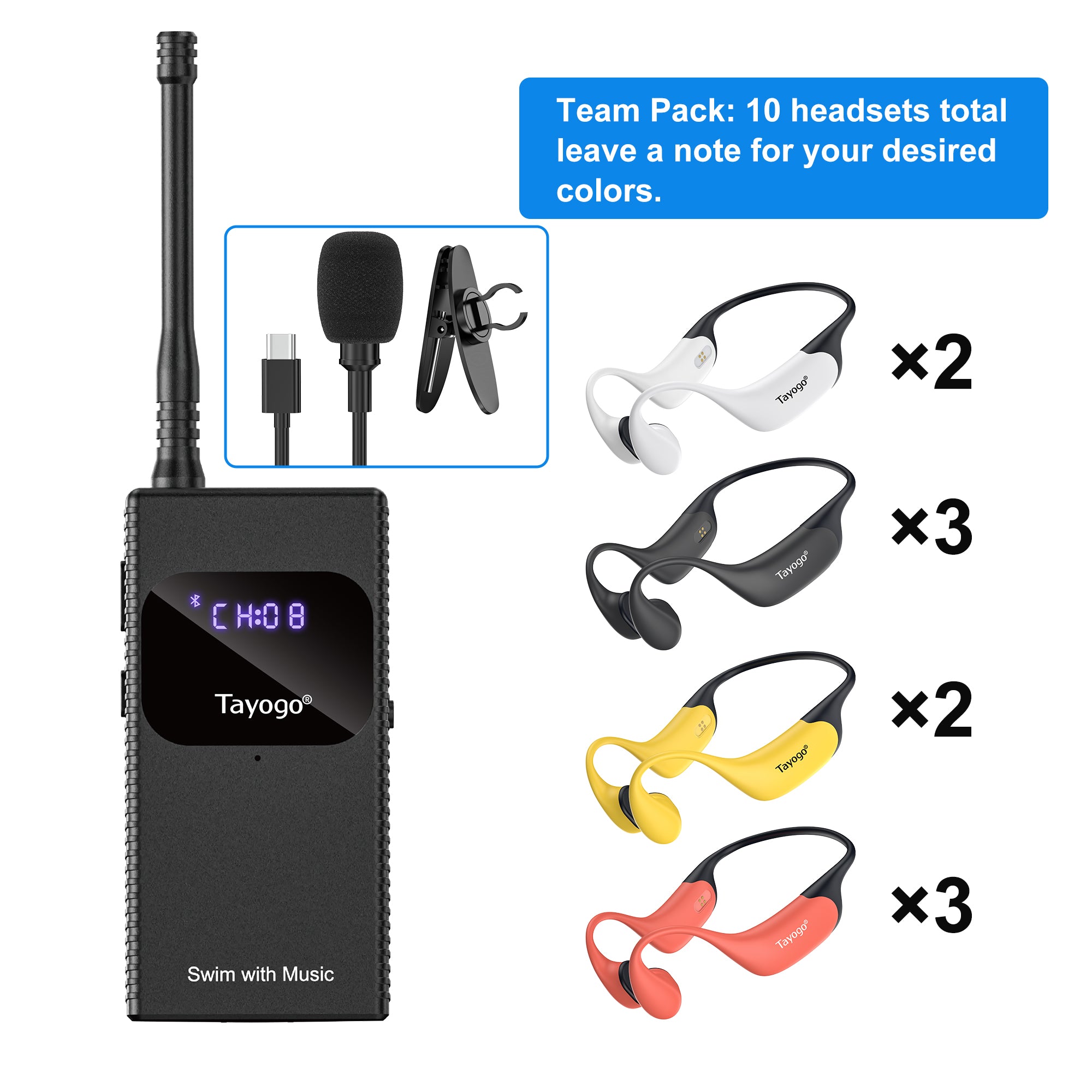 For the Coach--Tayogo T6 + W23 Swim Coach Communicator System