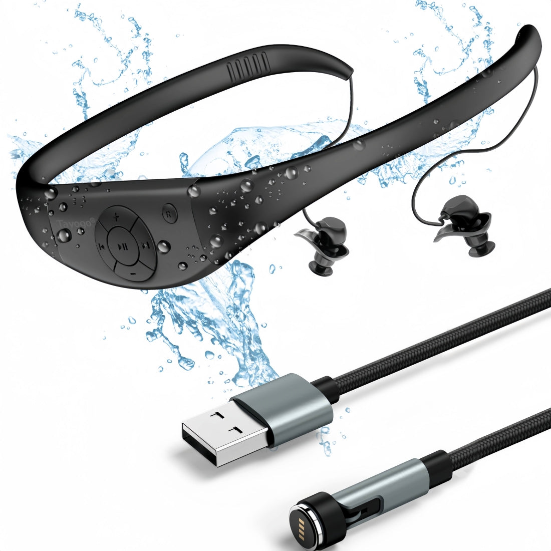 Tayogo Waterproof Swimming MP3 Player, FM radio, NO Bluetooth -W16