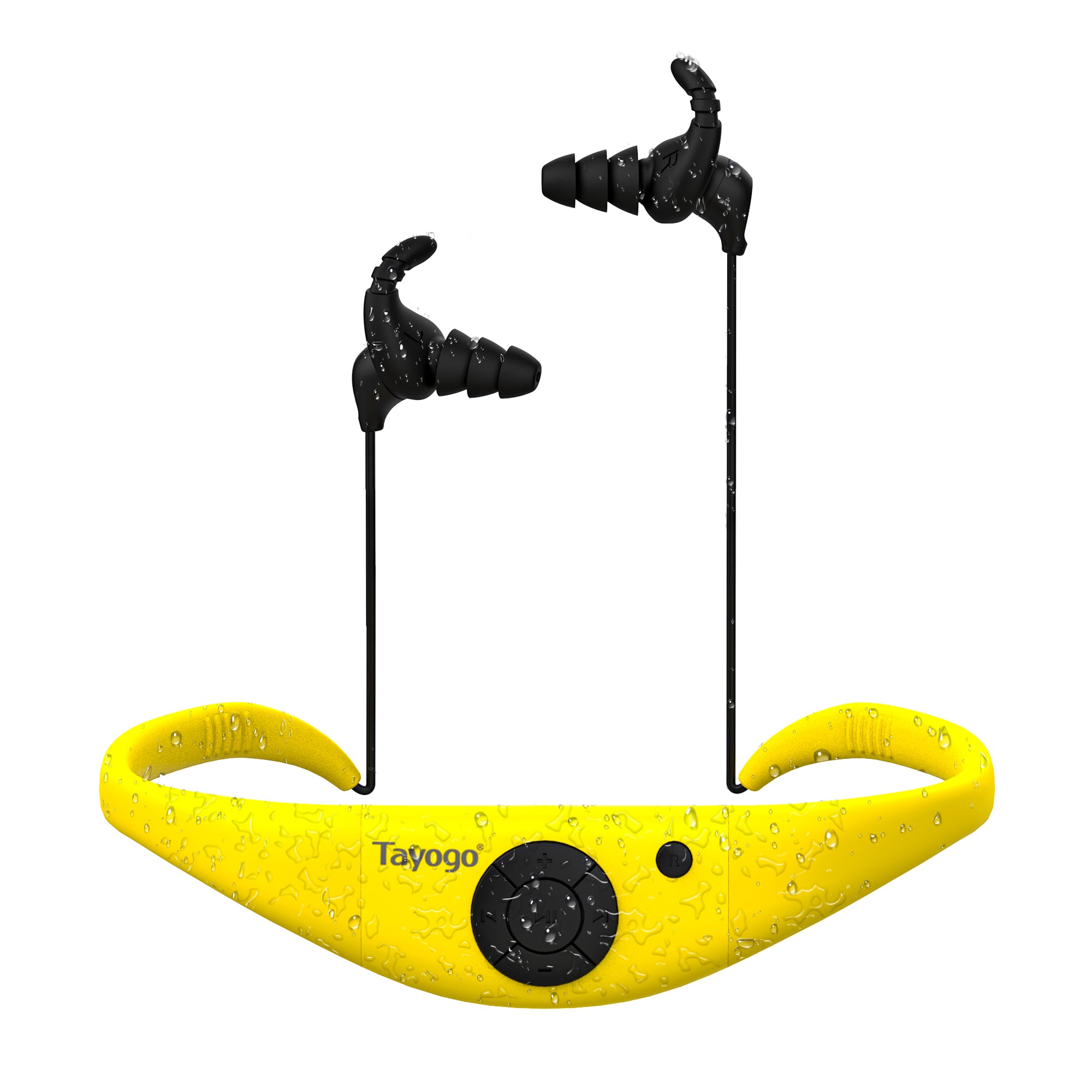 Tayogo AquaSound Pro-W18 Waterproof Swimming Headphones with 32GB Mp3 Playing, Bluetooth, FM, Receiving