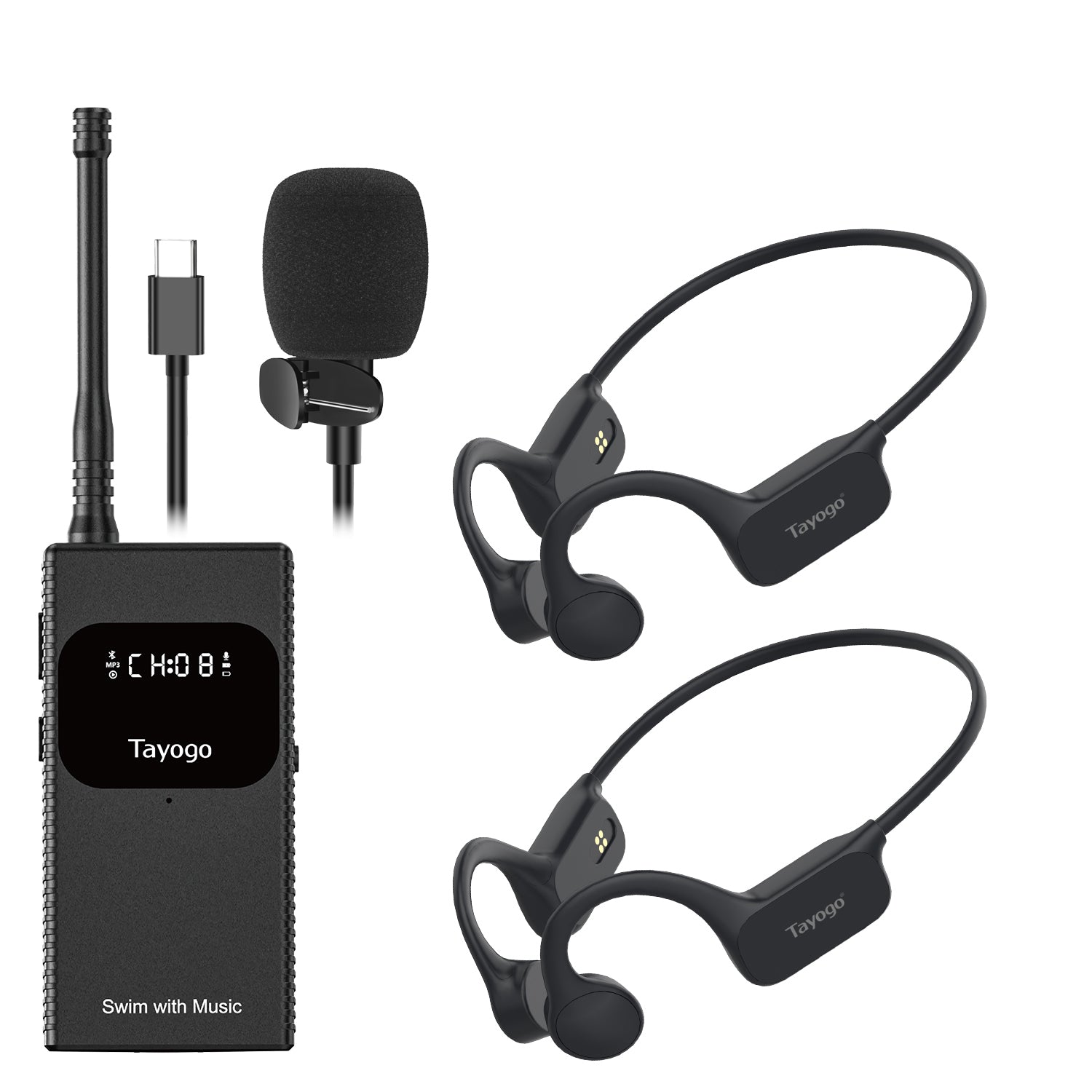 For the Coach-Tayogo T6 + W25 Wireless Swim Coach Communication System