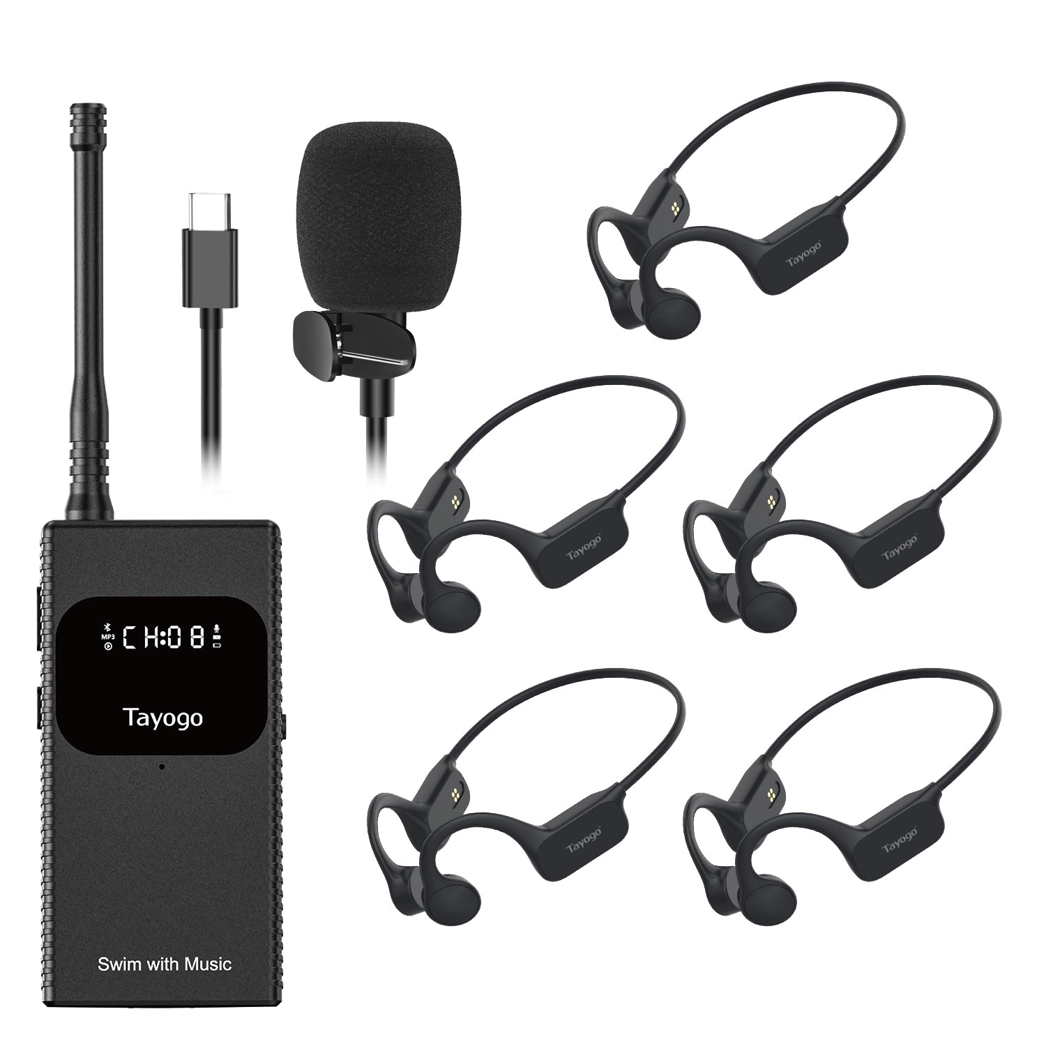 For the Coach-Tayogo T6 + W25 Wireless Swim Coach Communication System