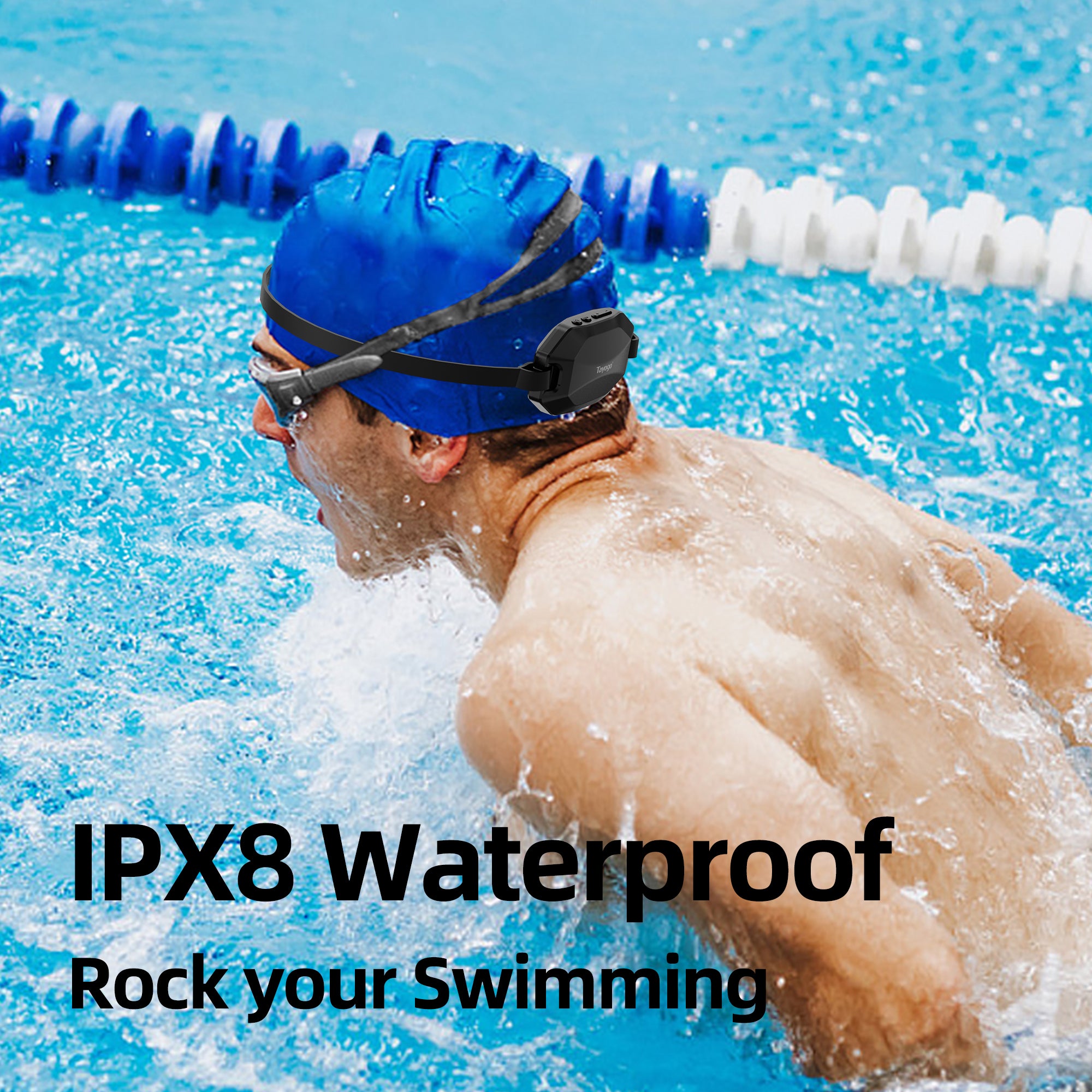 Tayogo T6 + W24 Rock Pro Stream Swimming Combo | Bone Conduction Headphones for Spotify & Audible
