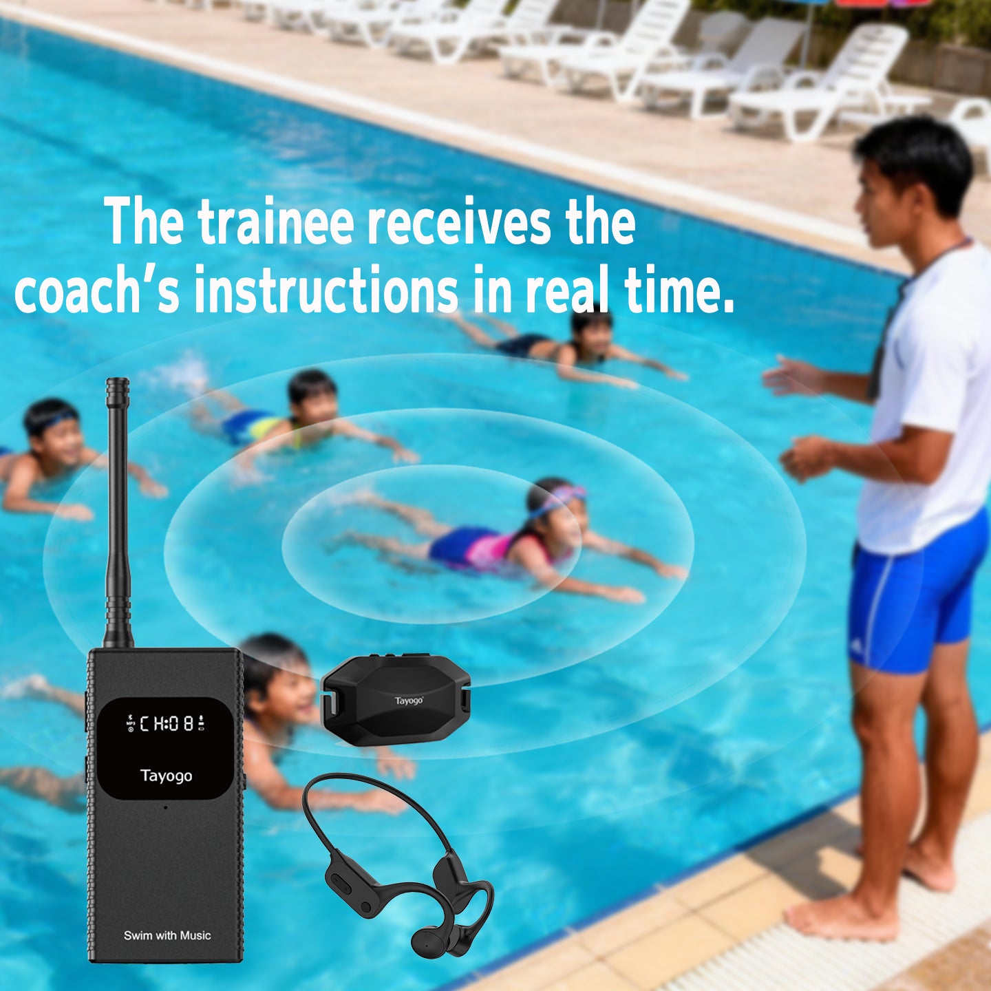 Tayogo Smart Coach for Water Activities--T6 transmitter+ W24/W25 Receiver