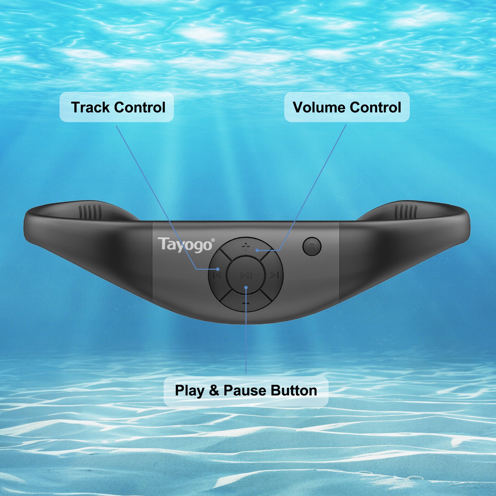 Tayogo W18 Waterproof Swimming Headphones with Bluetooth 5.4 and 32GB MP3 Player