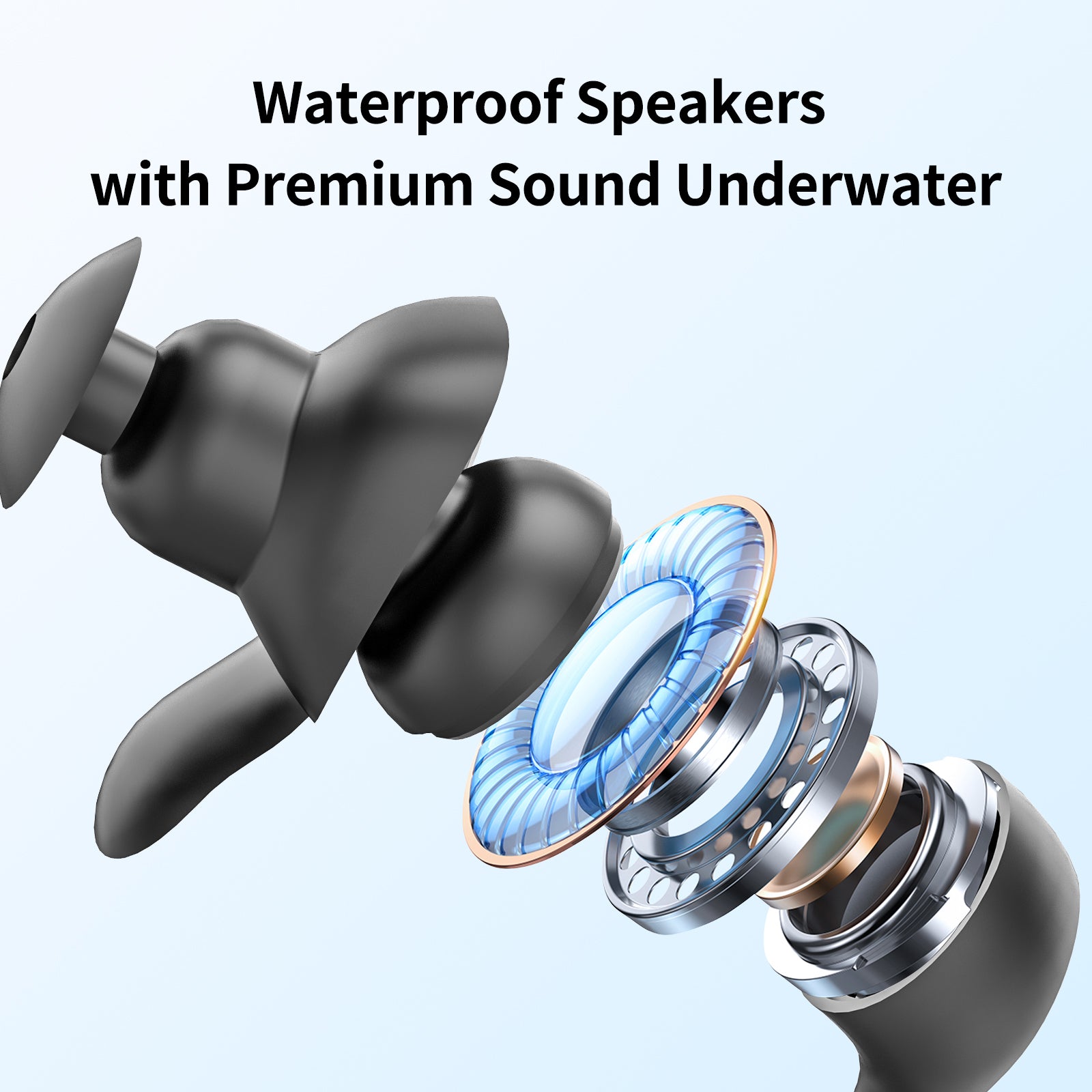 Tayogo W18 Waterproof Swimming Headphones with Bluetooth 5.4 and 32GB MP3 Player
