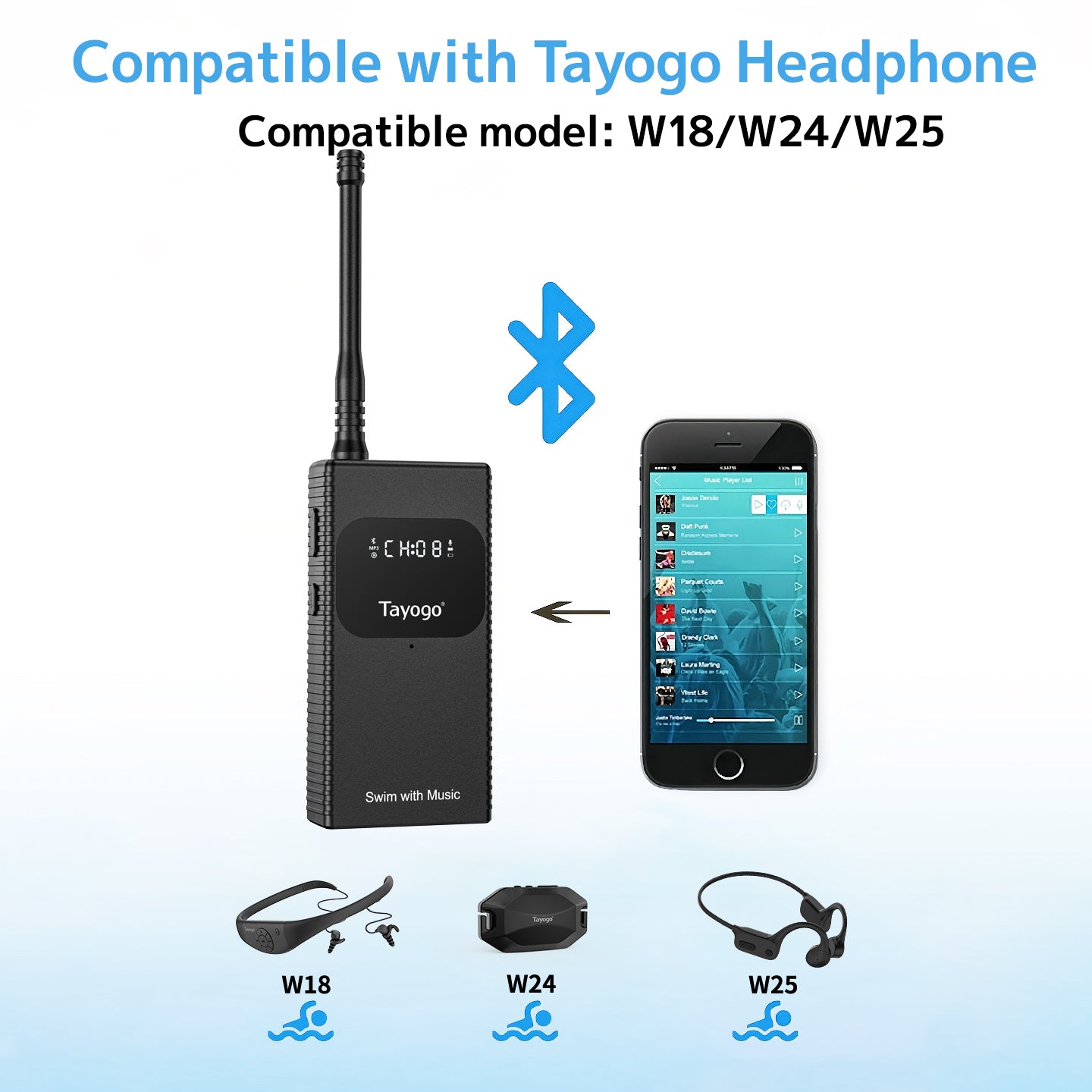 Tayogo T6 Wireless Music Transmiter & Swimming Coach Communicator
