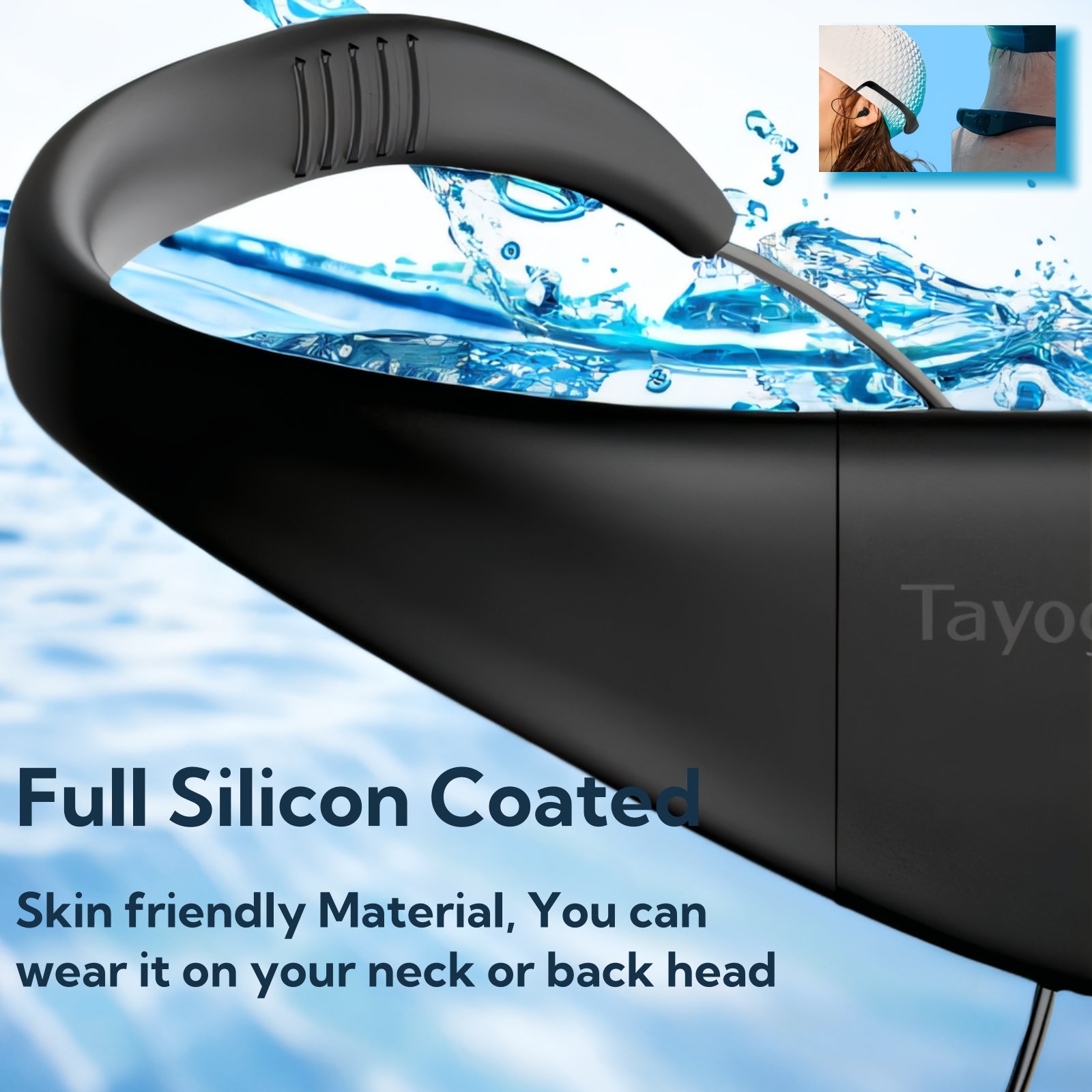 Tayogo W18 Waterproof Swimming Headphones with Bluetooth 5.4 and 32GB MP3 Player