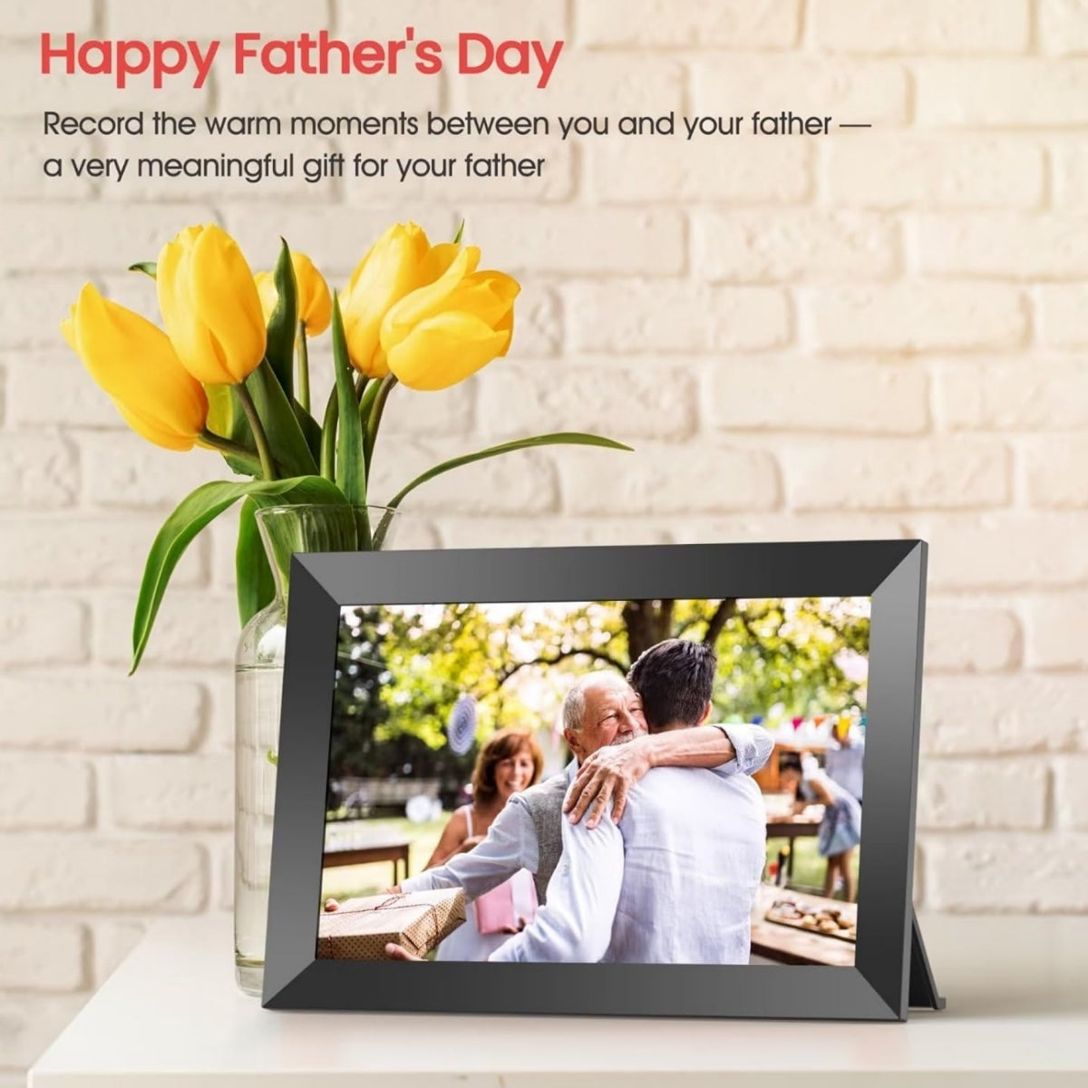 Frameo 10.1 Inch WiFi Digital Picture Frame, 1280x800 HD IPS Touch Screen Photo Frame Electronic, 32GB Memory, Auto-Rotate, Wall Mountable, Share Photos/Videos Instantly via Frameo App from Anywhere