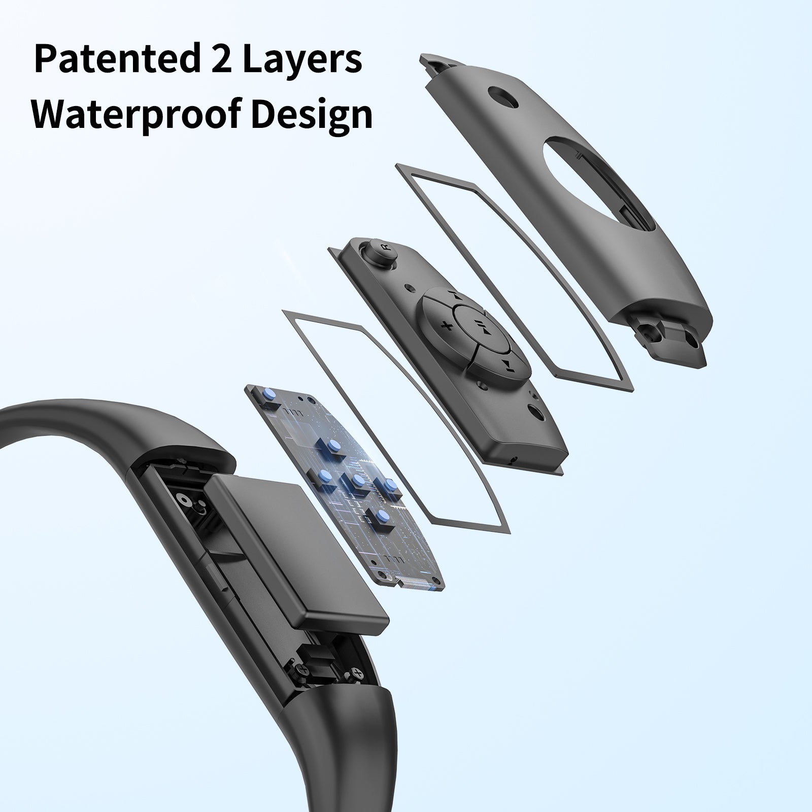 Tayogo W18 Waterproof Swimming Headphones with Bluetooth 5.4 and 32GB MP3 Player