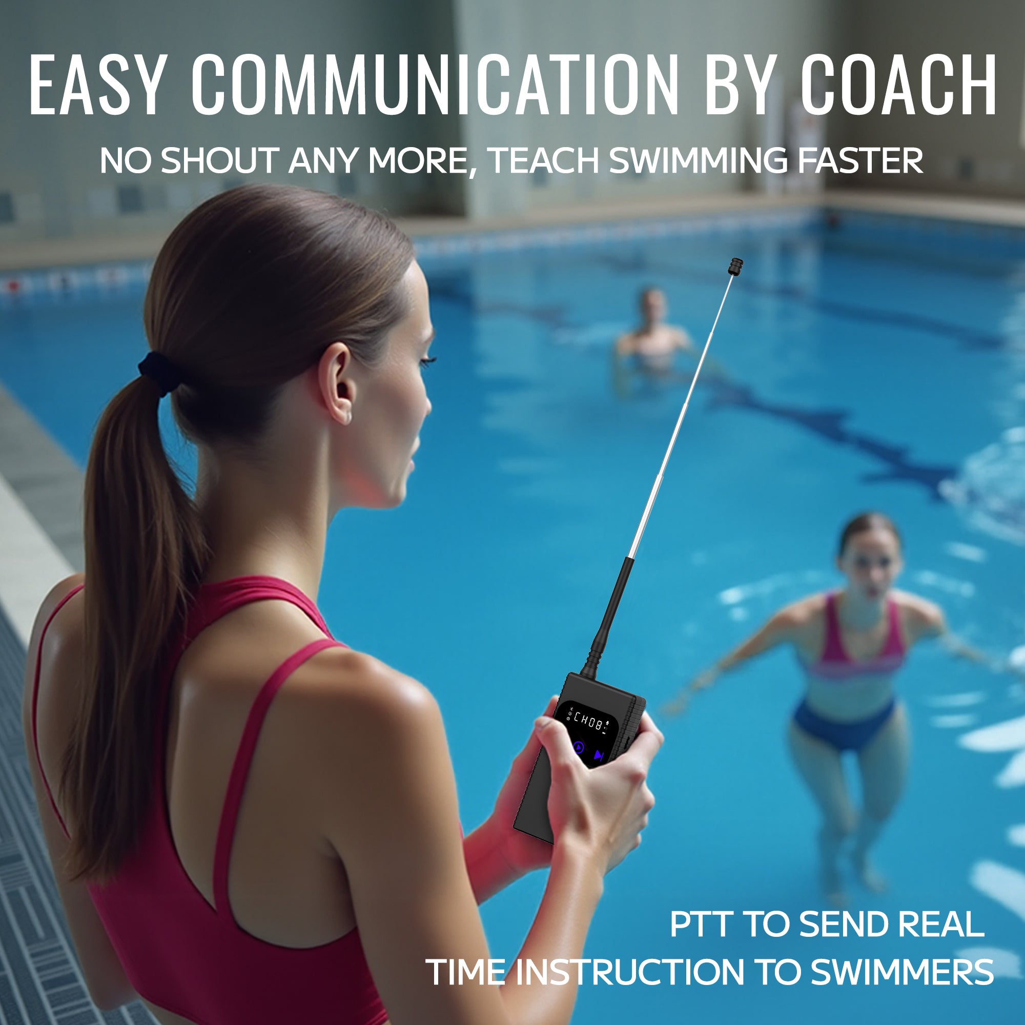 Stream Music Combo - Wireless Transmitter + Waterproof In-Ear Headphones 8GB Memory Mp3 Player & Receiver