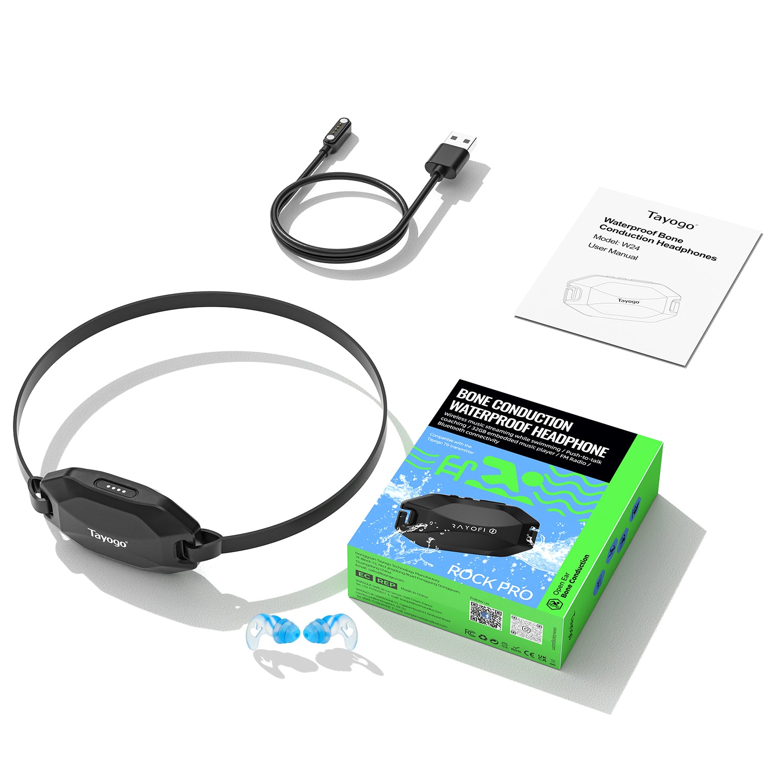 W24 ROCK PRO Waterproof Bone Conduction Headphones