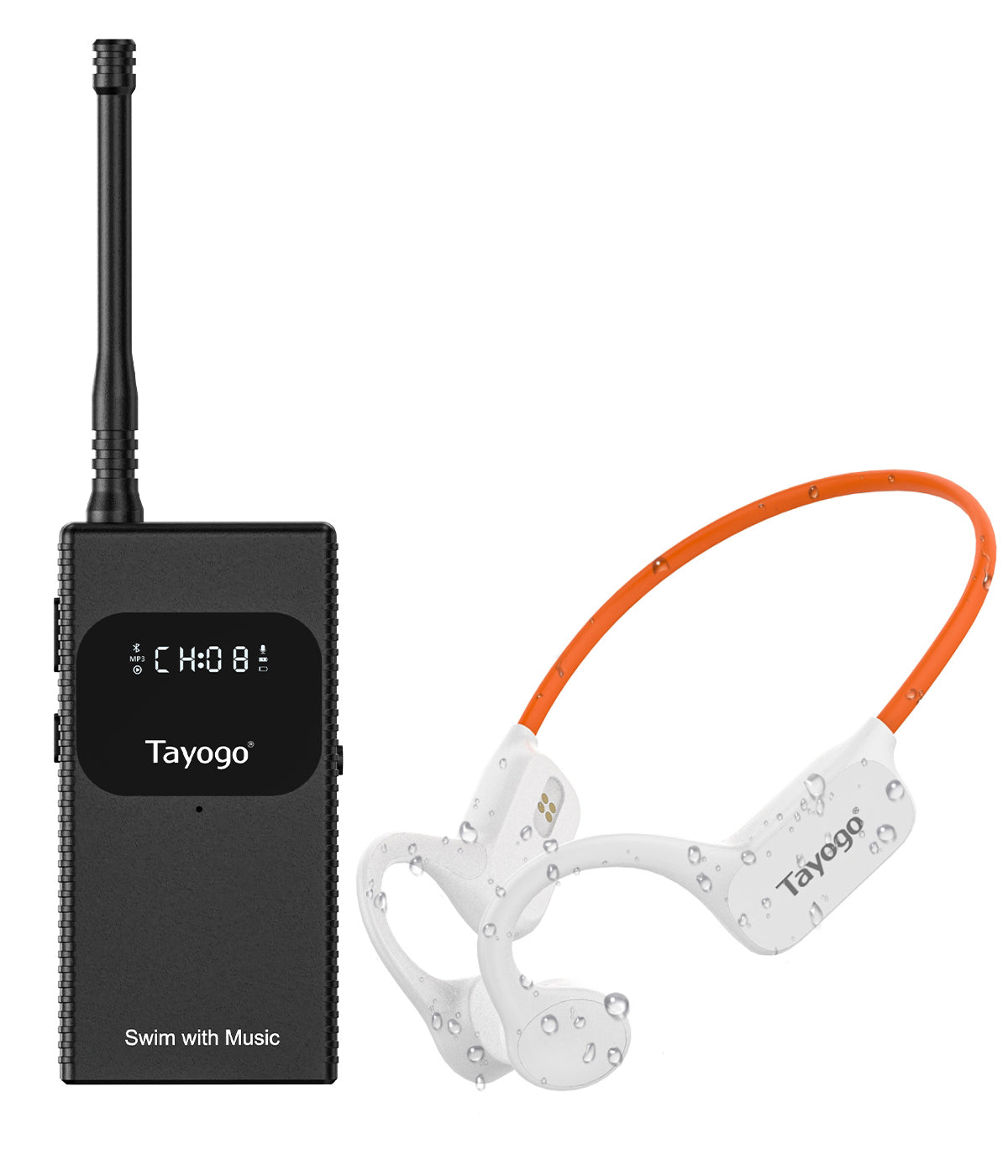 Stream Music Combo - T6 Transmitter + W25 Bone Conduction Waterproof Headphones