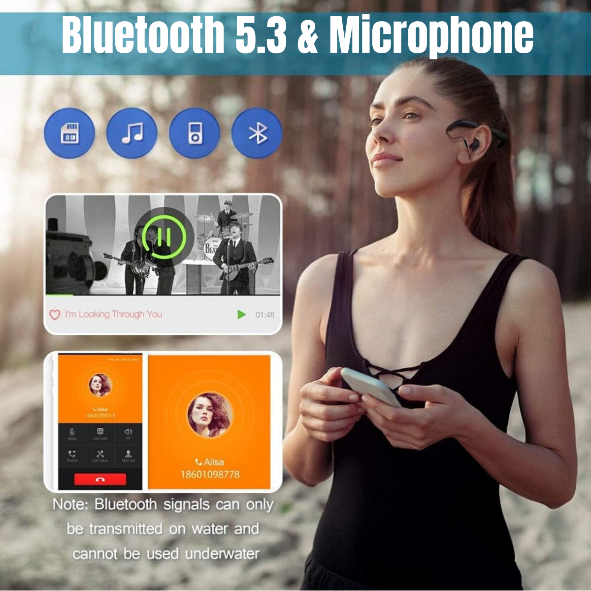 Tayogo W18 Waterproof Swimming Headphones with Bluetooth 5.4 and 32GB MP3 Player