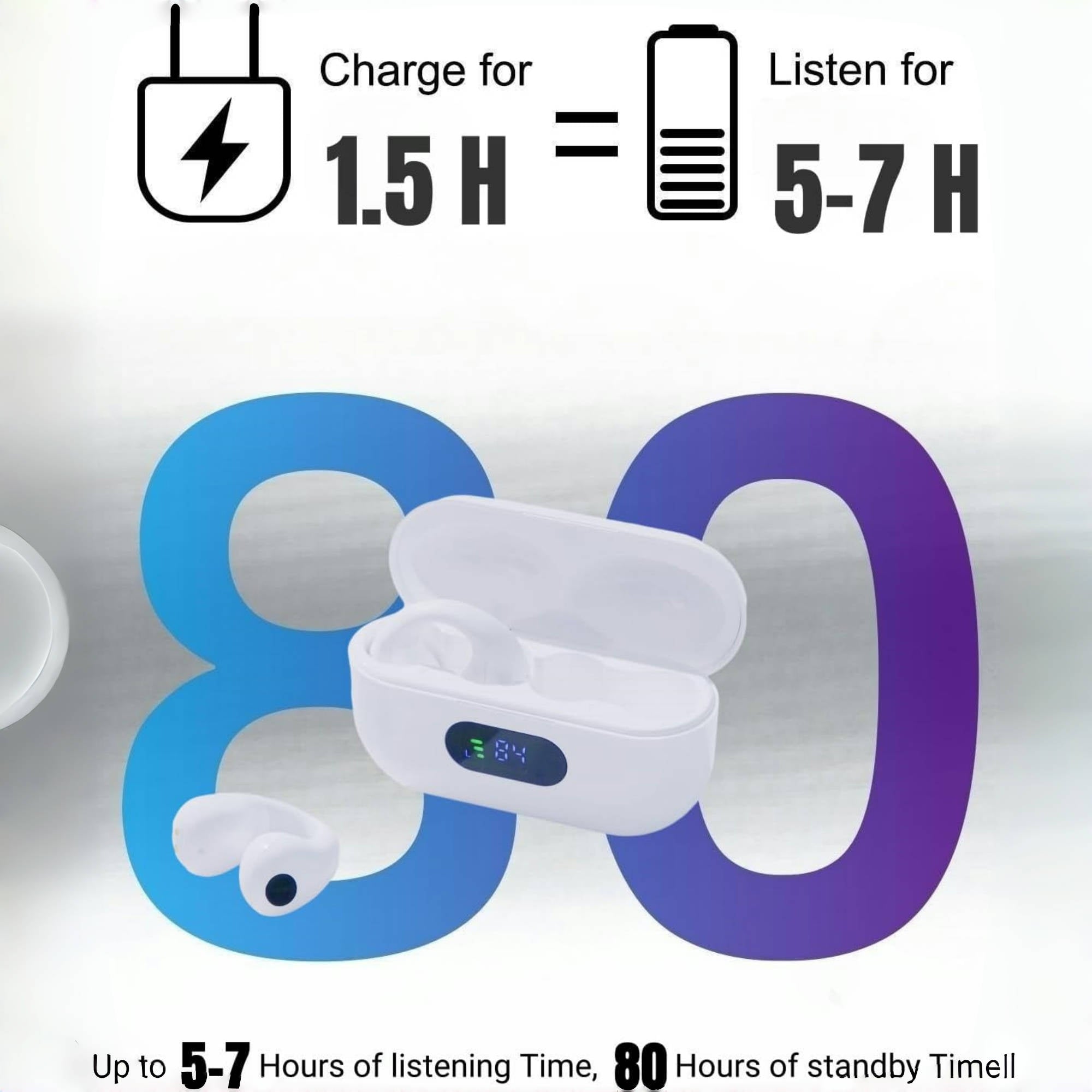 Tayogo S6 Ear Clip-On Bluetooth Open Ear Headphones