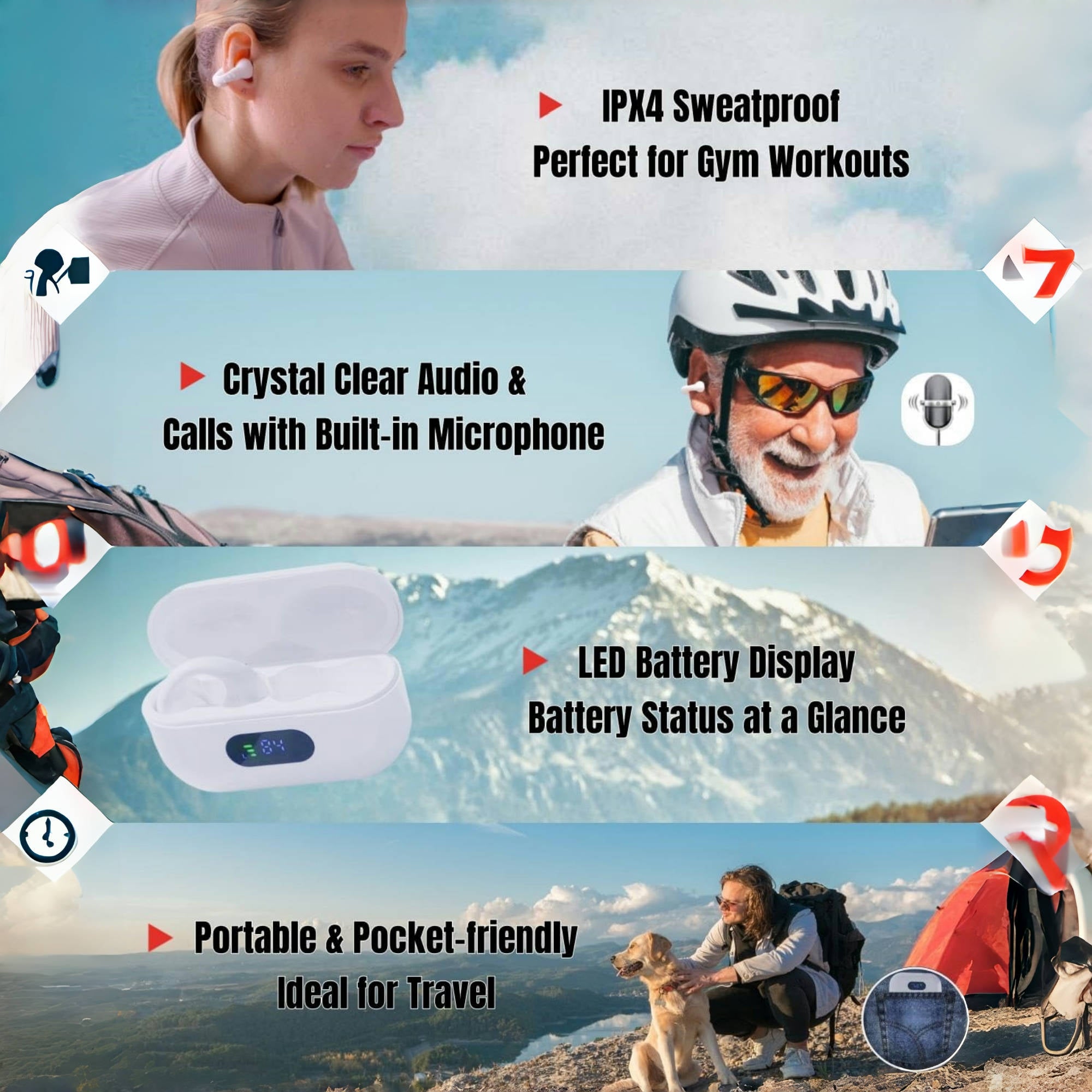 Tayogo S6 Ear Clip-On Bluetooth Open Ear Headphones