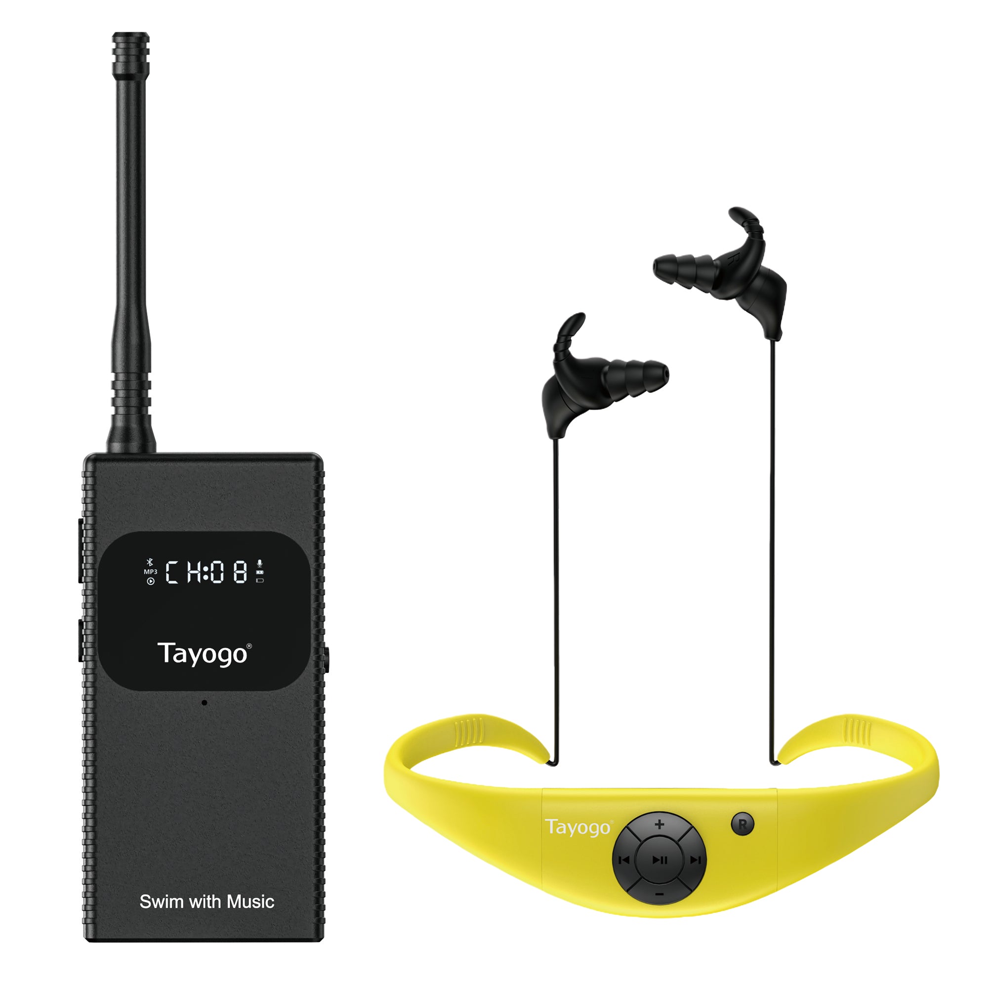 Stream Music Combo - T6 Transmitter + W18 Aquasound Pro Swimming Headphones