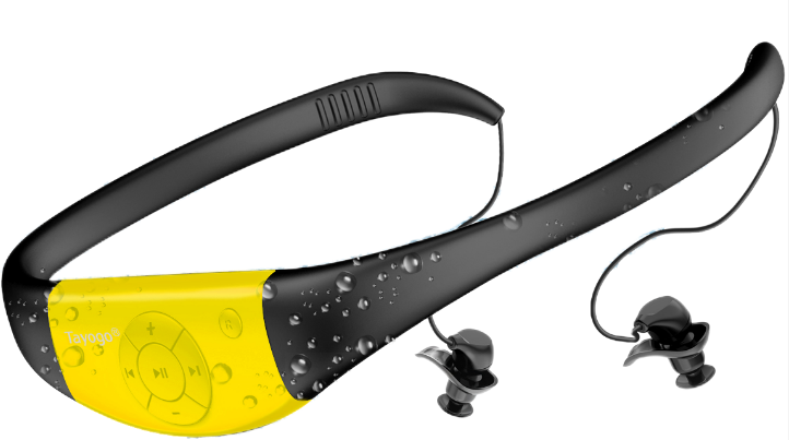Stream Music Combo - Wireless Transmitter + Waterproof In-Ear Headphones 8GB Memory Mp3 Player & Receiver