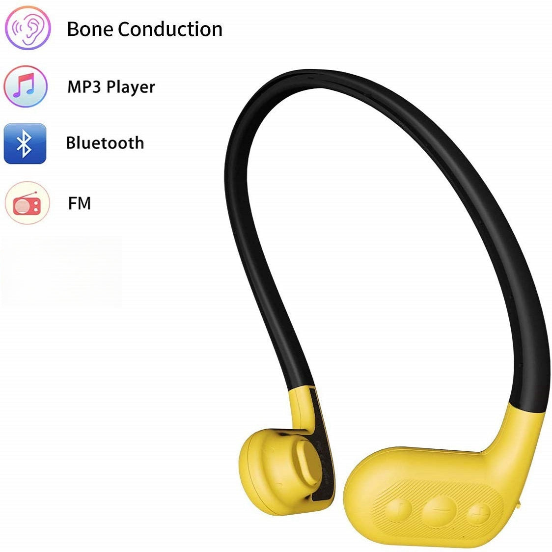 Tayogo W02 Swimming Bone Conduction Headphone with Bluetooth & 8GB Memeory & FM Function (Clearance sale items – no refunds or after-sales service.)