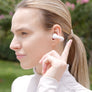 Clip-On Open Ear Headphones Wireless Bluetooth 5.3 Earbuds,Ear Clip Earbuds 80 Hours Playtime with Charging Case,IPX4 Waterproof Earphones Sport Cycling Running Work