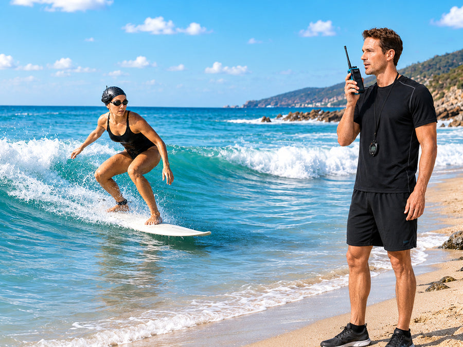 Real-time communication for surfing coaching