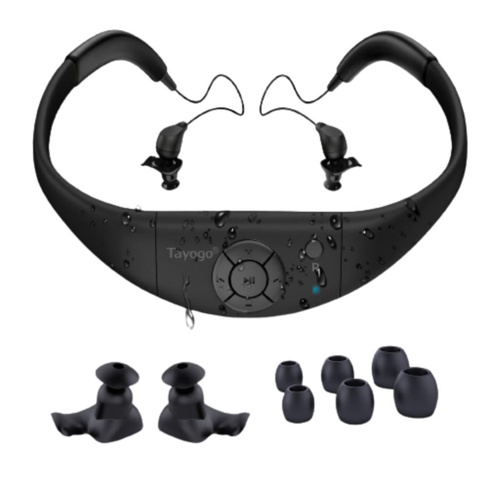 Tayogo Waterproof Mp3 Player with 8GB storage for Swimming W8