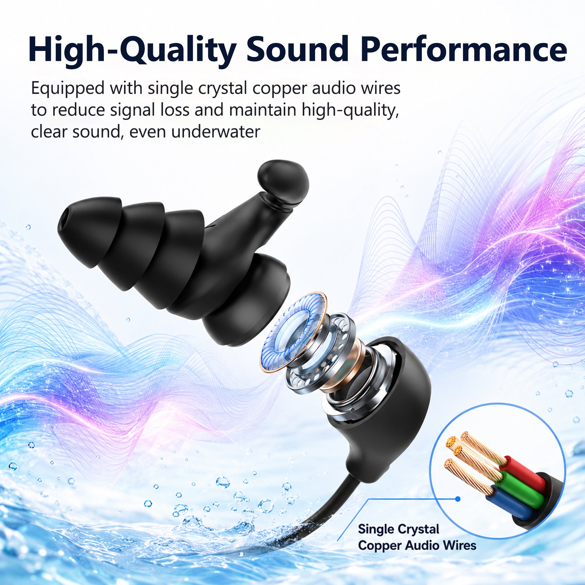 Tayogo W18 AquaSound Pro 4-in-1 In-Ear Swimming Headphones