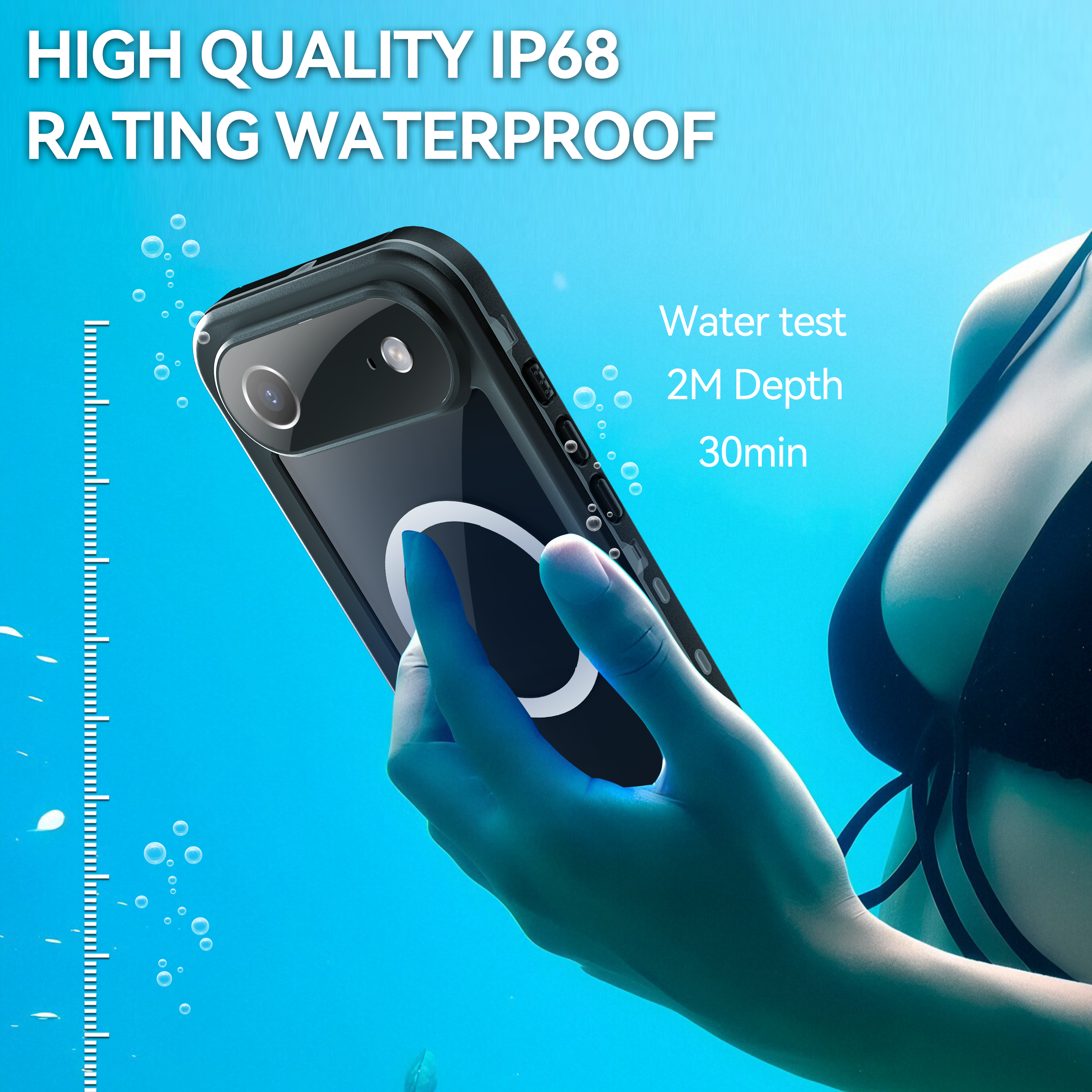 Tayogo IP68 Waterproof Magnetic Full Body Protective Case For iPhone