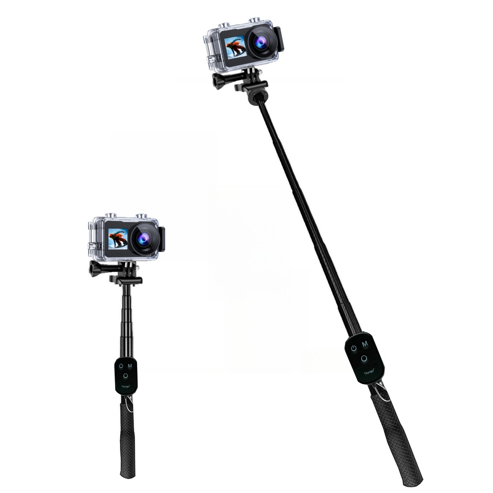 Tayogo T05 Diving Selfie Stick, Bluetooth Remote Control,All-in-one Design