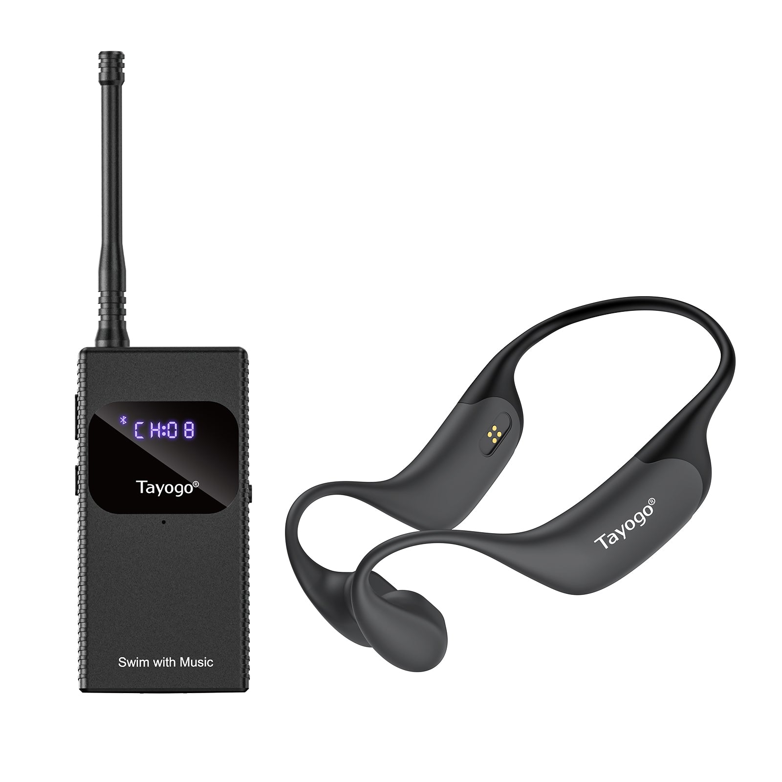 Stream Music Combo - T6 Transmitter + W23 Aquasonic Elite Bone Conduction Swimming Headphones