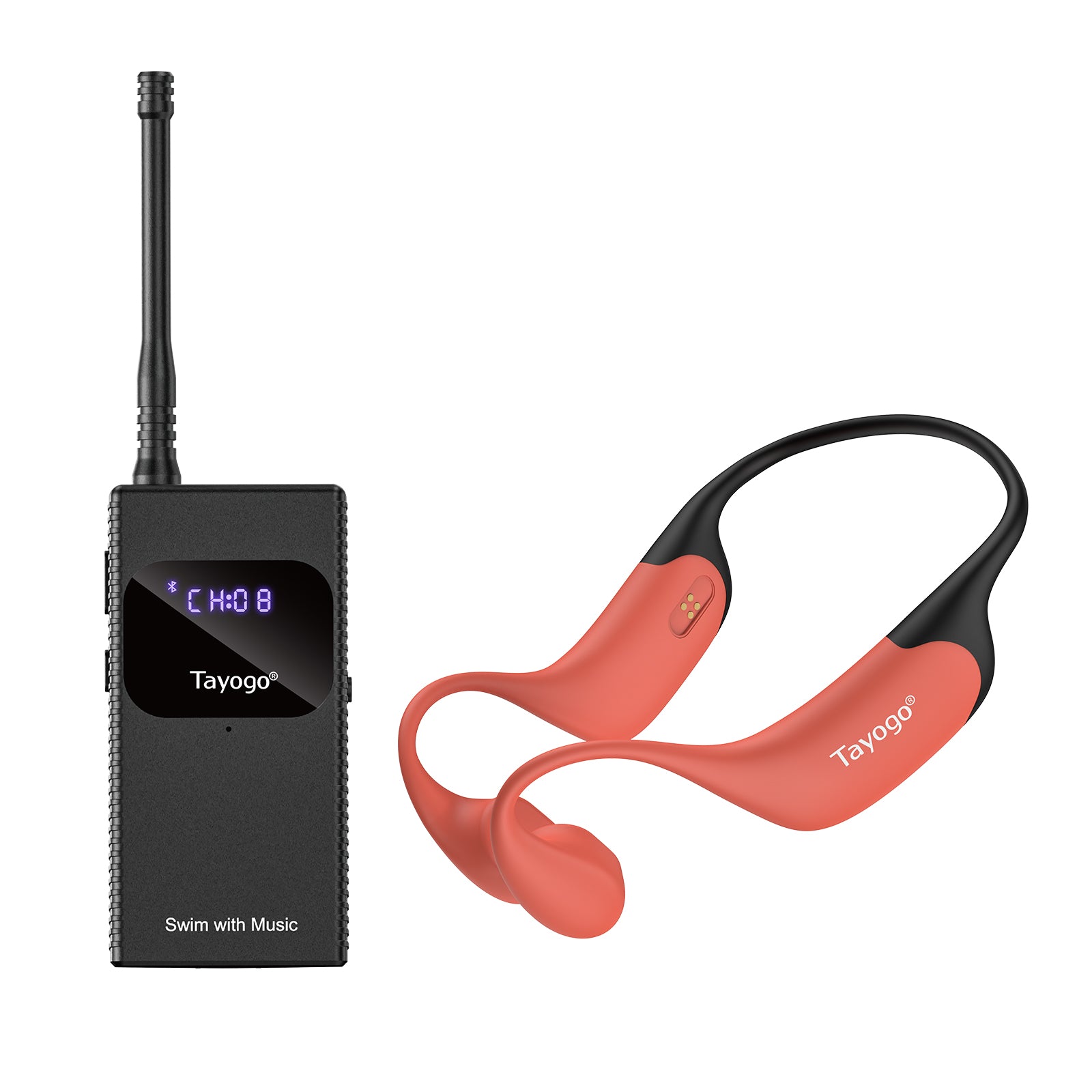 Stream Music Combo - T6 Transmitter + W23 Aquasonic Elite Bone Conduction Swimming Headphones
