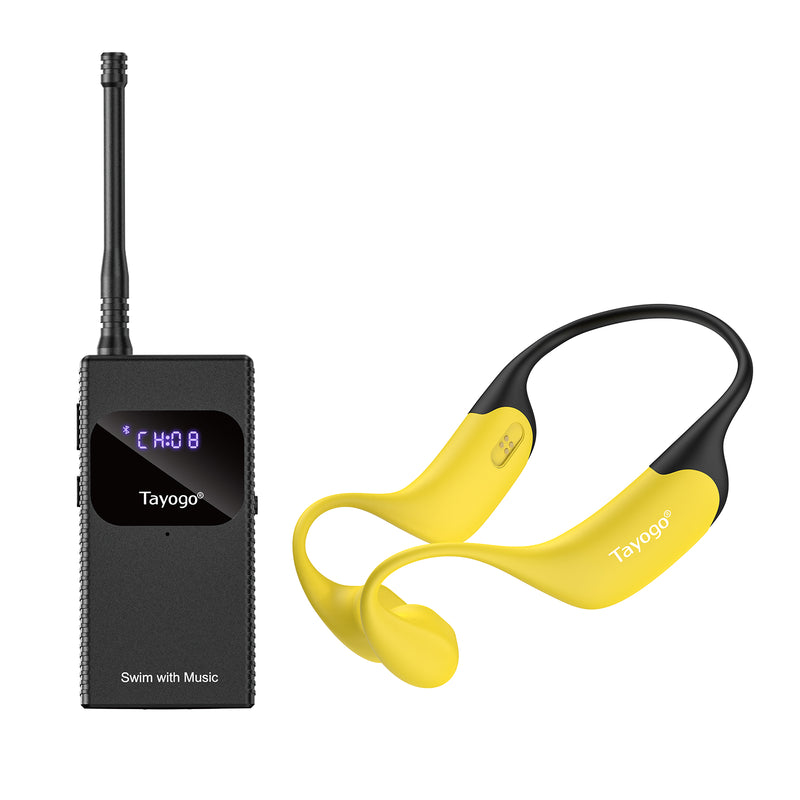 Tayogo T6 + W23 Stream Swimming Combo | Bone Conduction Headphones for Spotify & Audible