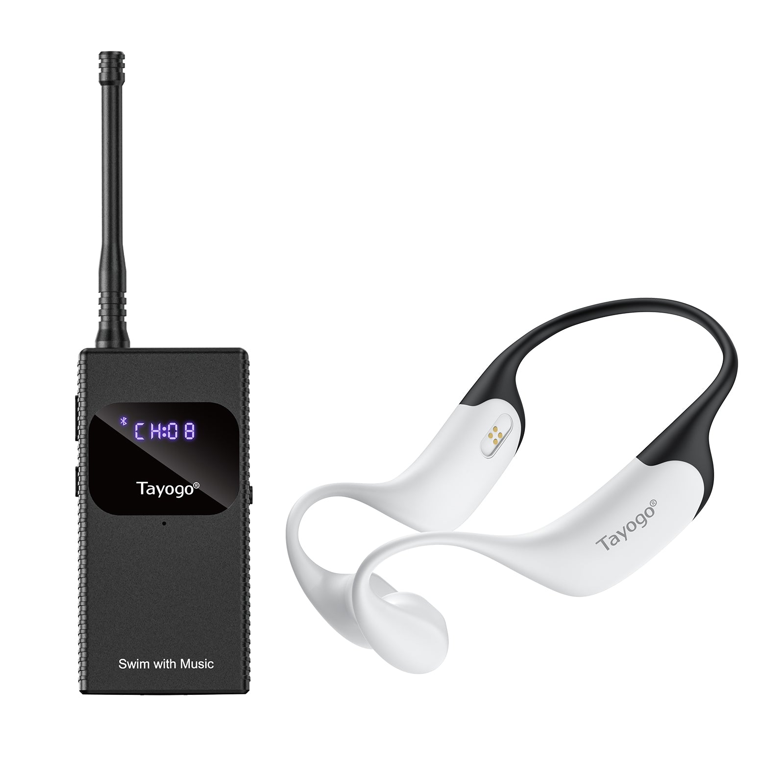 Stream Music Combo - T6 Transmitter + W23 Aquasonic Elite Bone Conduction Swimming Headphones