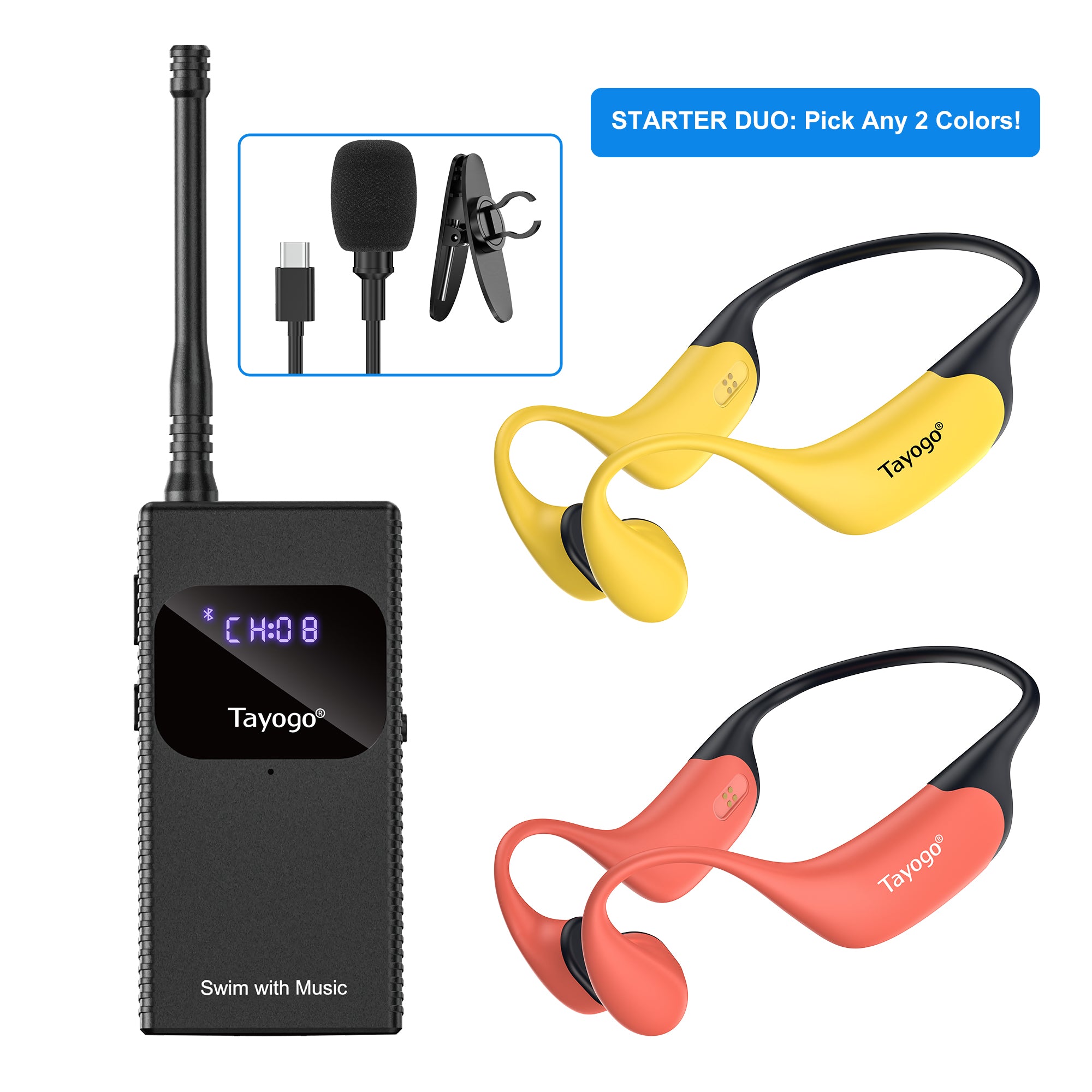 For the Coach--Tayogo T6 + W23 Swim Coach Communicator System