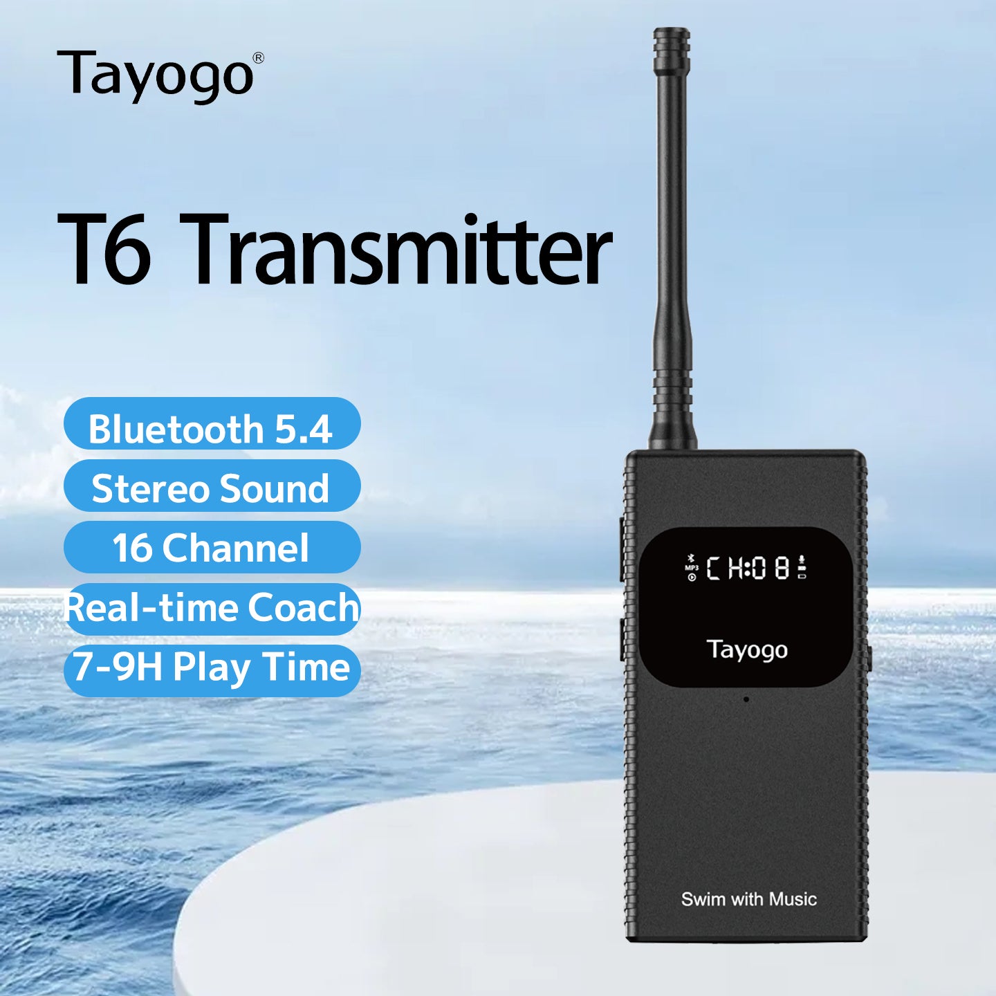 Tayogo T6 Wireless Music Transmiter & Swimming Coach Communicator
