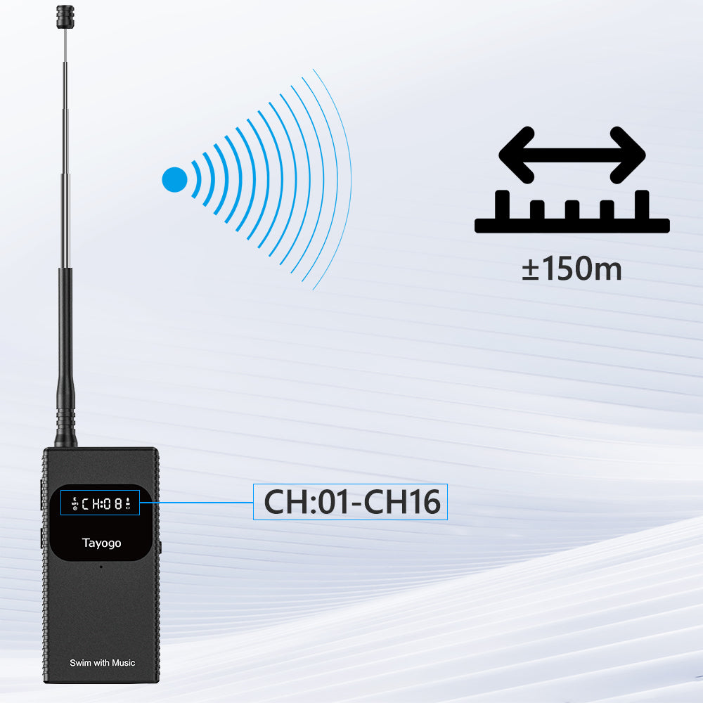 Stream Swim Combo T6 Transmitter +W18 Aquasound+W24 Rock +W25 Headphones
