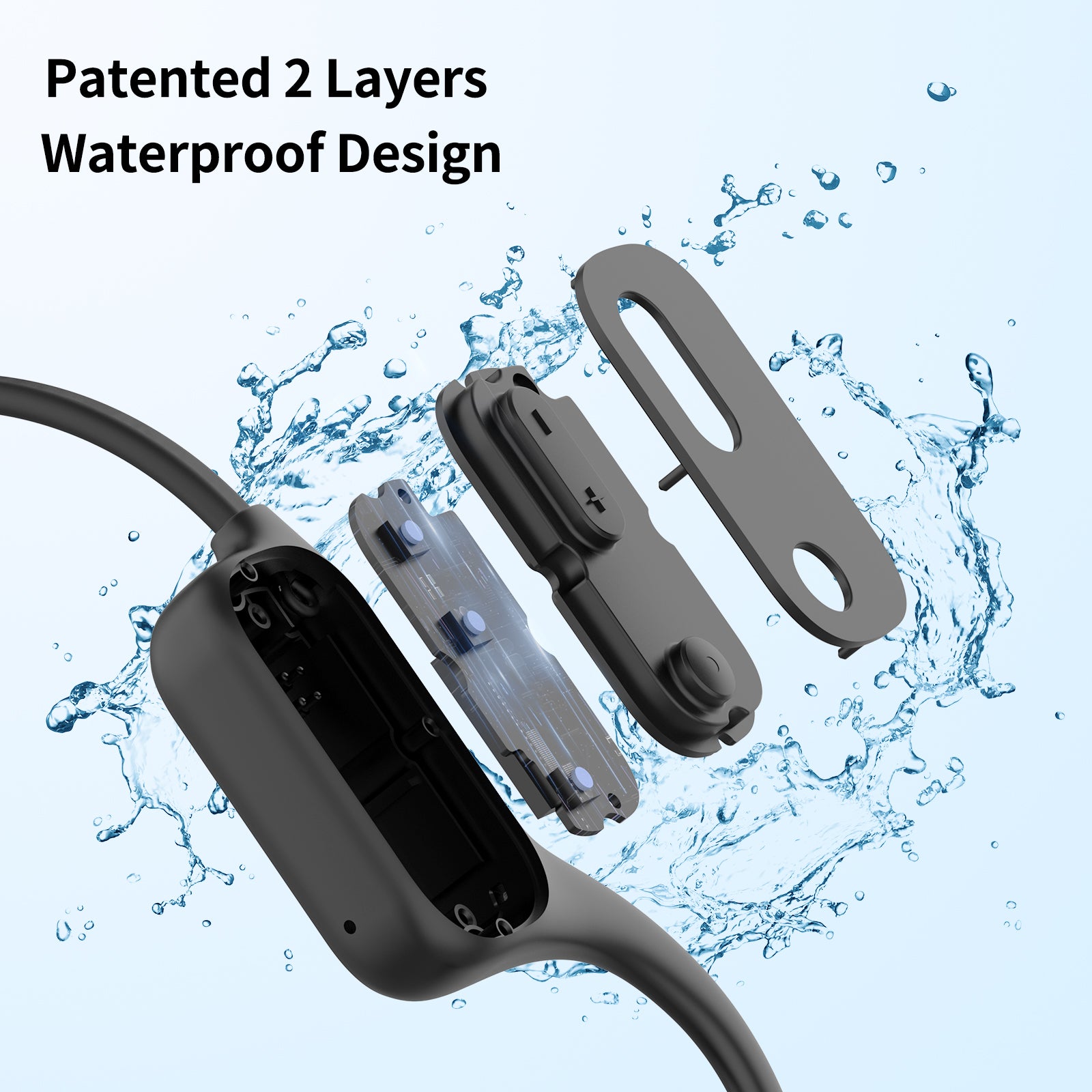Waterproof Bone Conduction Headphone Bluetooth+Receiver Sport Version W25