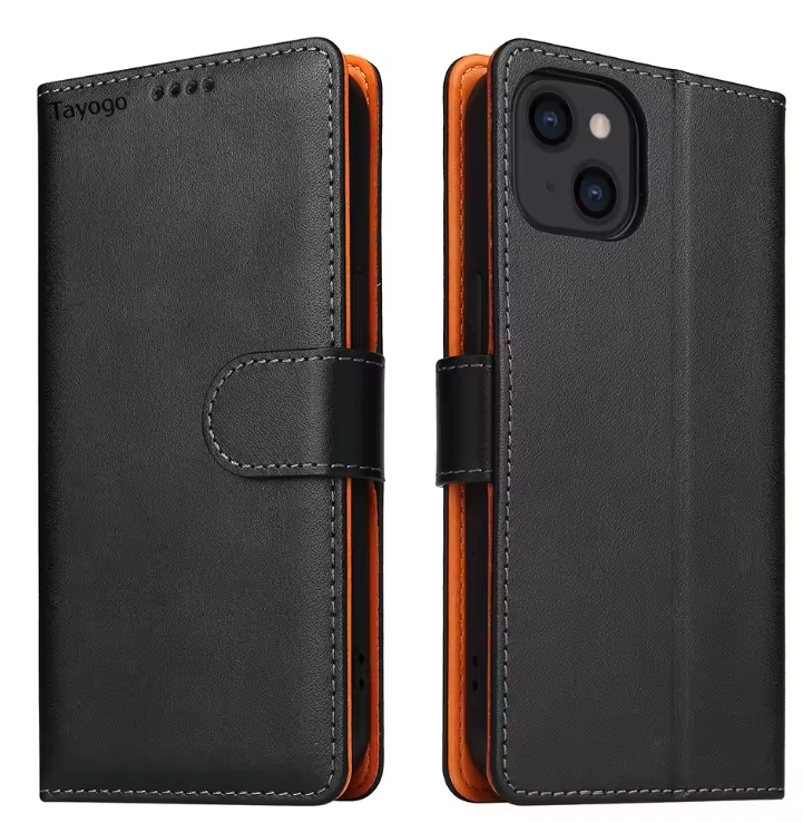 Tayogo Customized genuine leather wallet Phone case for Samsung Galaxy A52 A53 Magnetic flip smartphone protective cover