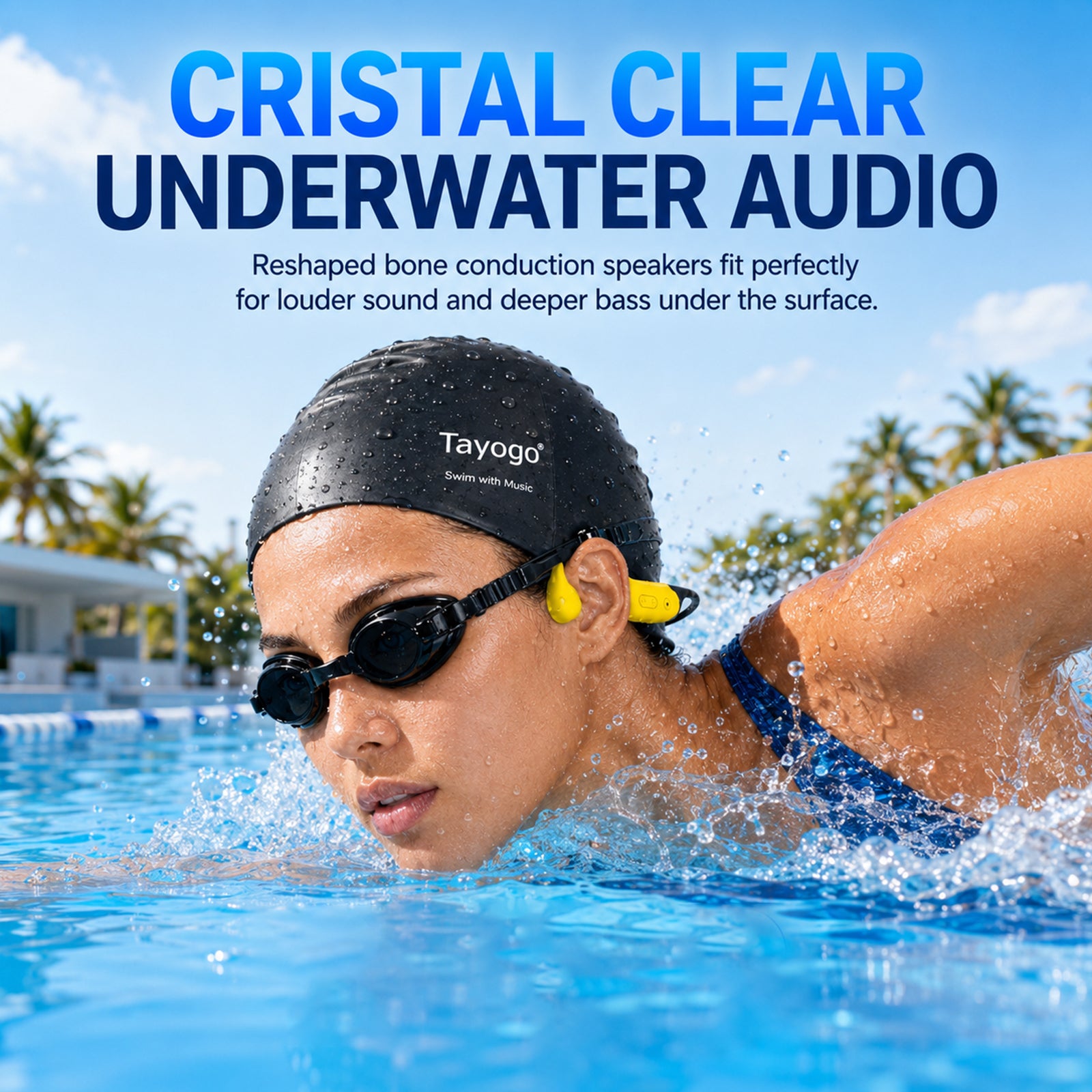 Stream Music Combo - T6 Transmitter + W23 Aquasonic Elite Bone Conduction Swimming Headphones