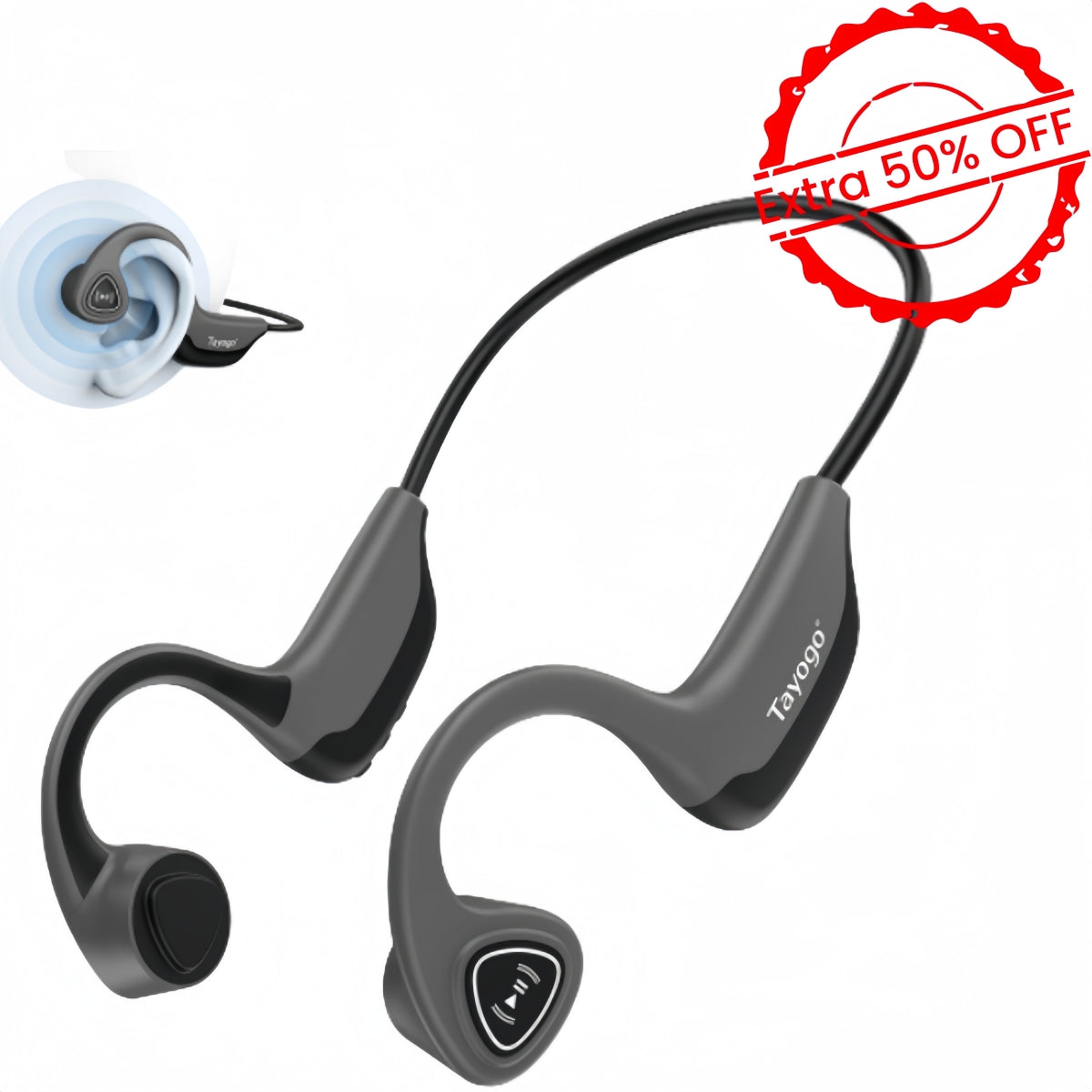 Tayogo S2 Bone Conduction Bluetooth Headphone for Sports