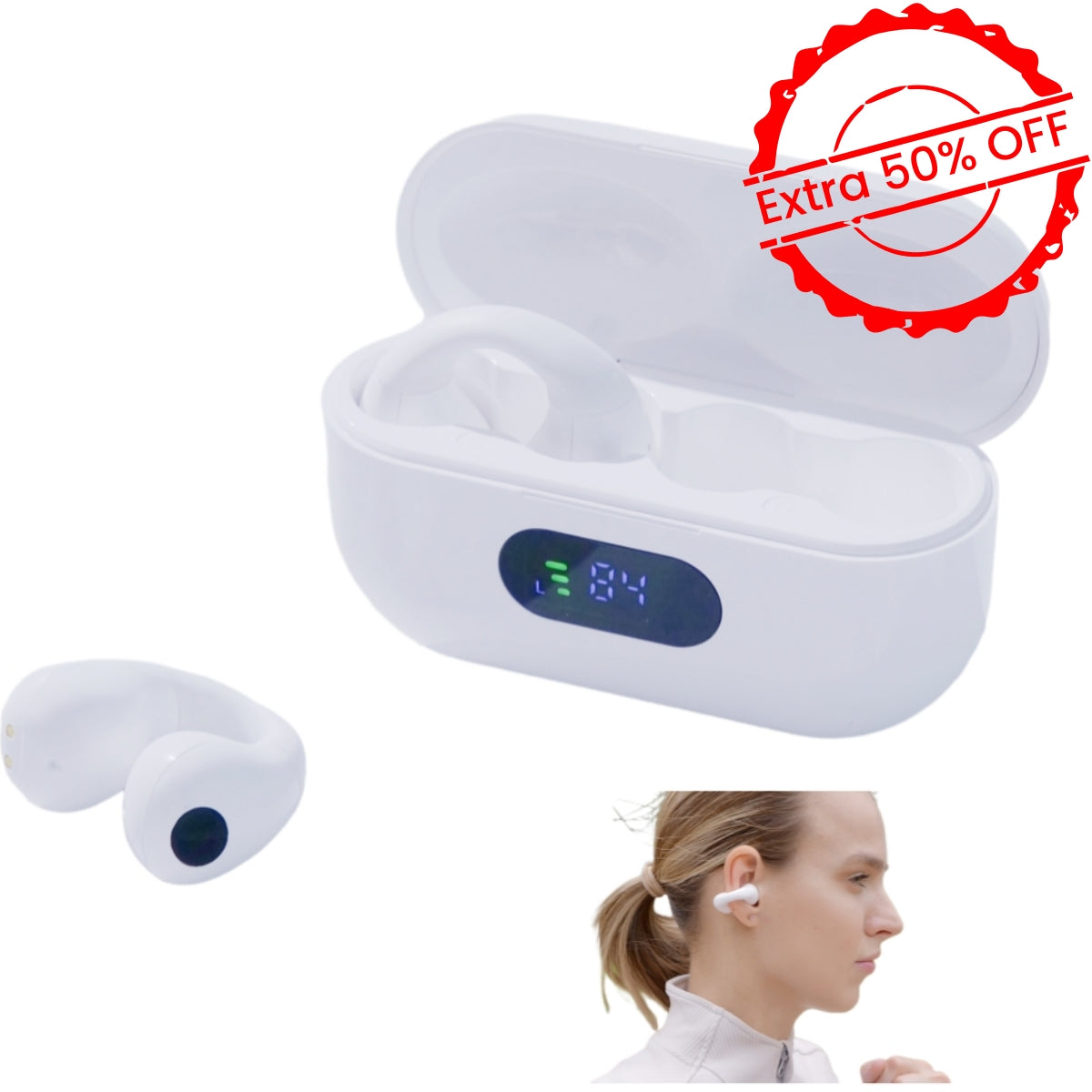 Tayogo S6 Ear Clip-On  Bluetooth Open Ear Headphones