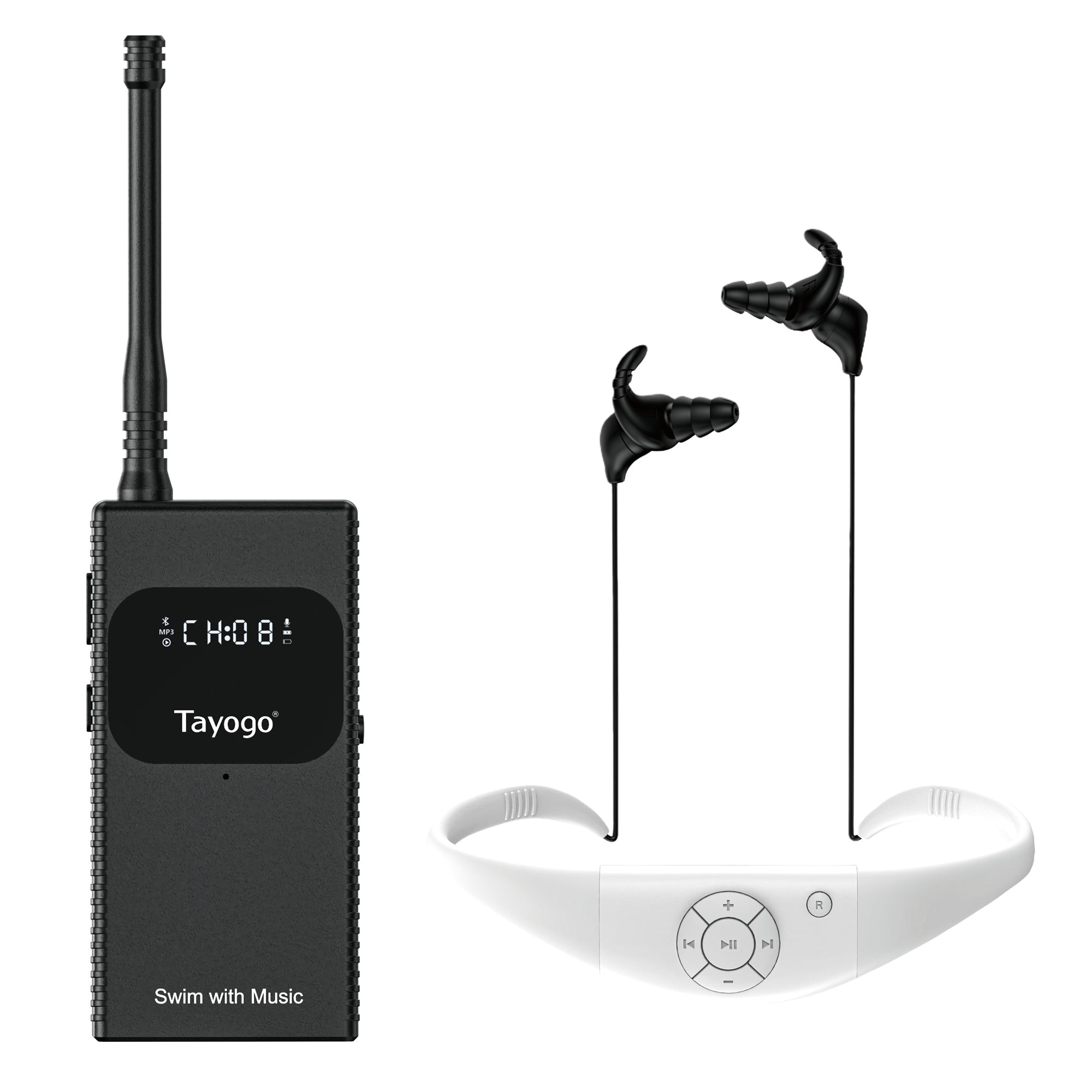 Stream Music Combo - T6 Transmitter + W18 Aquasound Pro Swimming Headphones