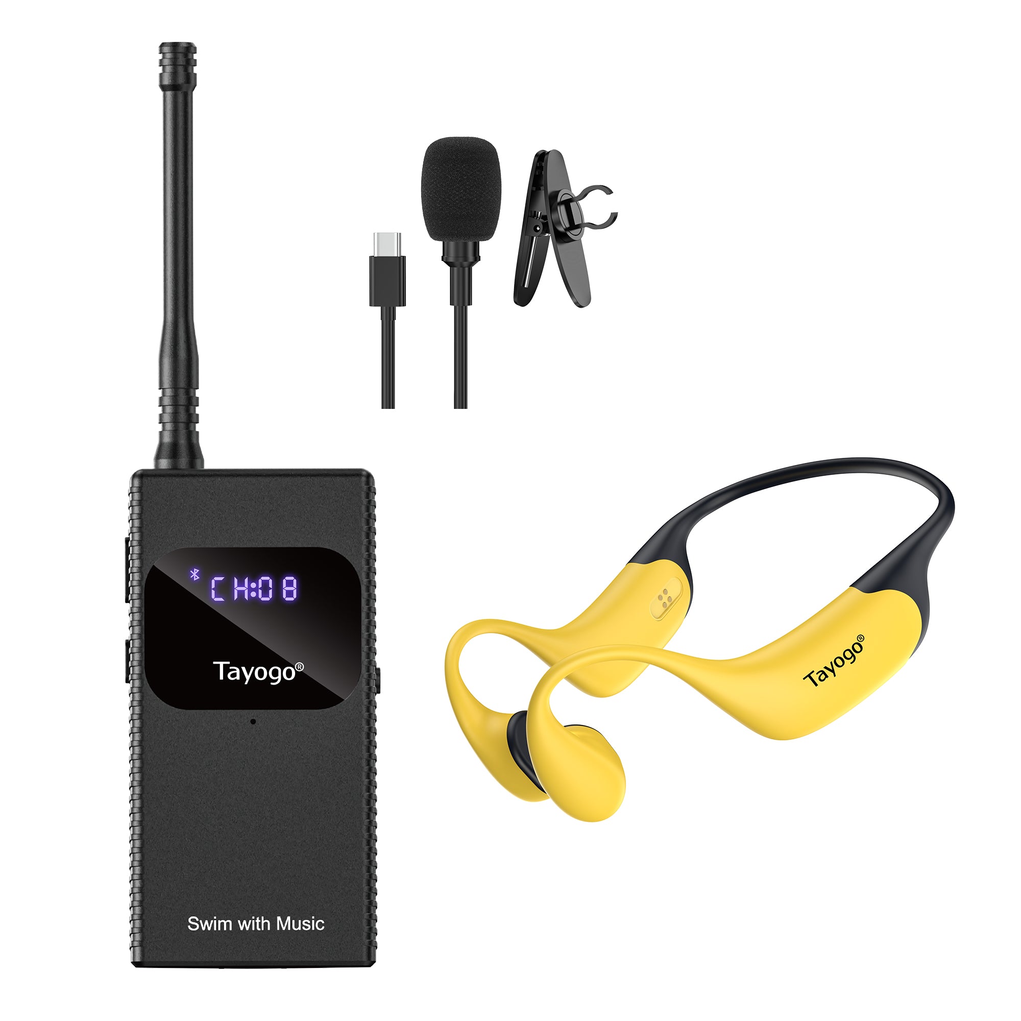 Tayogo T6 + W23 Swim Coach Communicator | Real-Time FM Coaching System