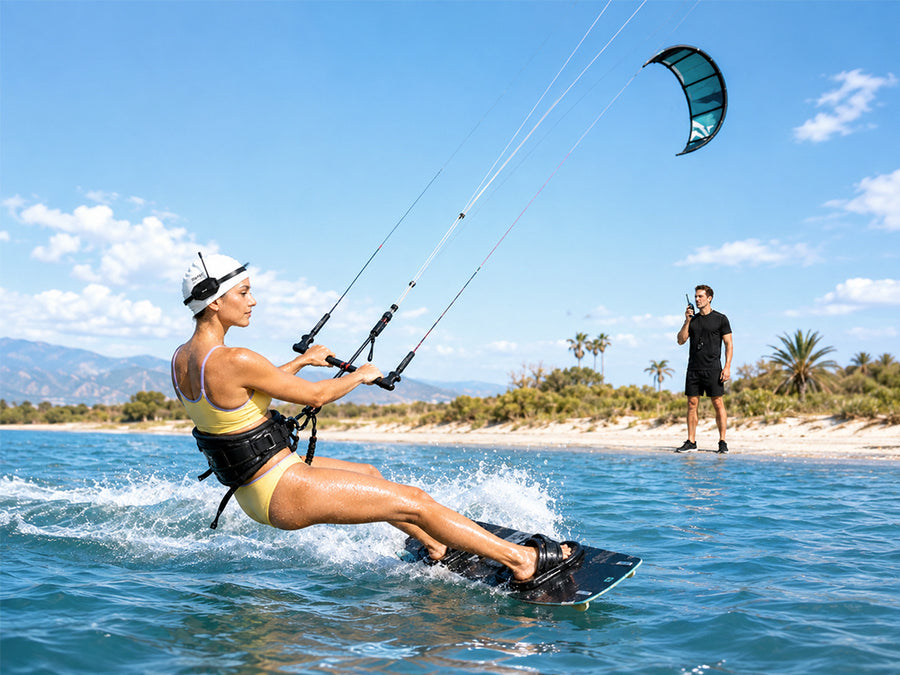 Communication system for kitesurfing coaching