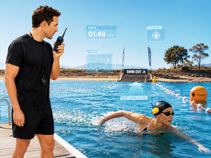 Coach communication for triathlon swim training