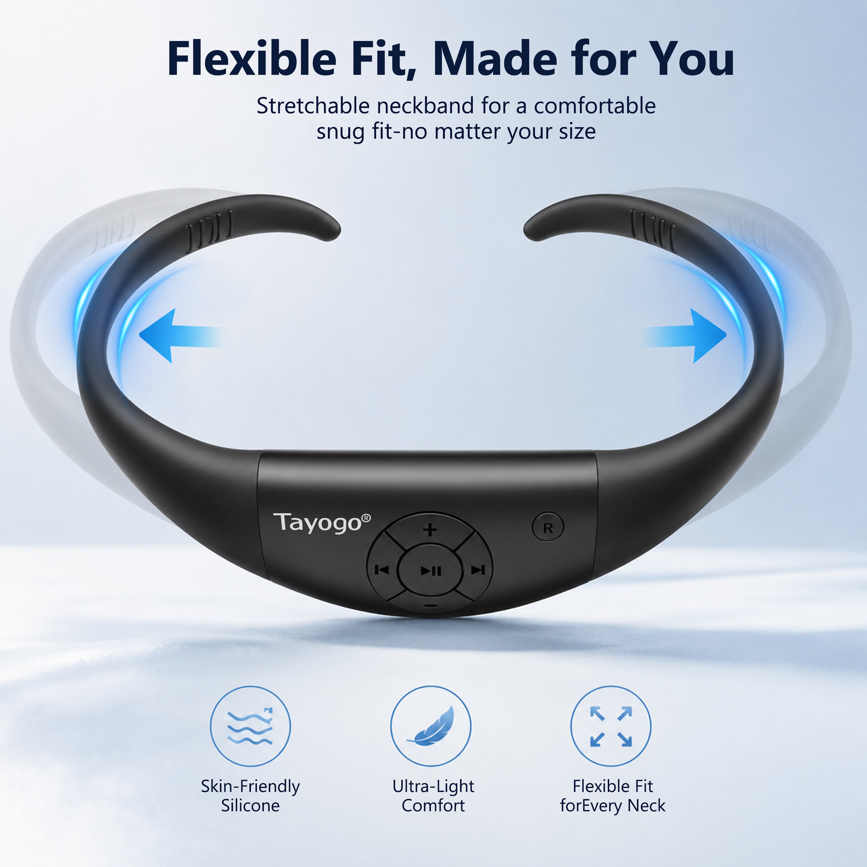 W18 waterproof swimming headphones premium materials and flexible frame
