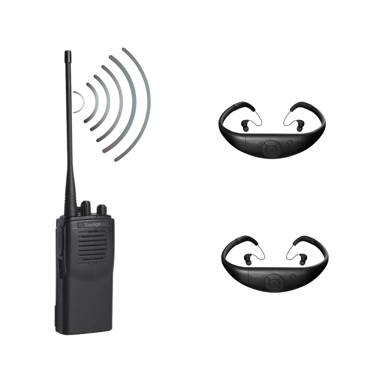 Tayogo Waterproof Wireless Transmitter for Swimming Training, IPX8 Swimming Headphones Receiver